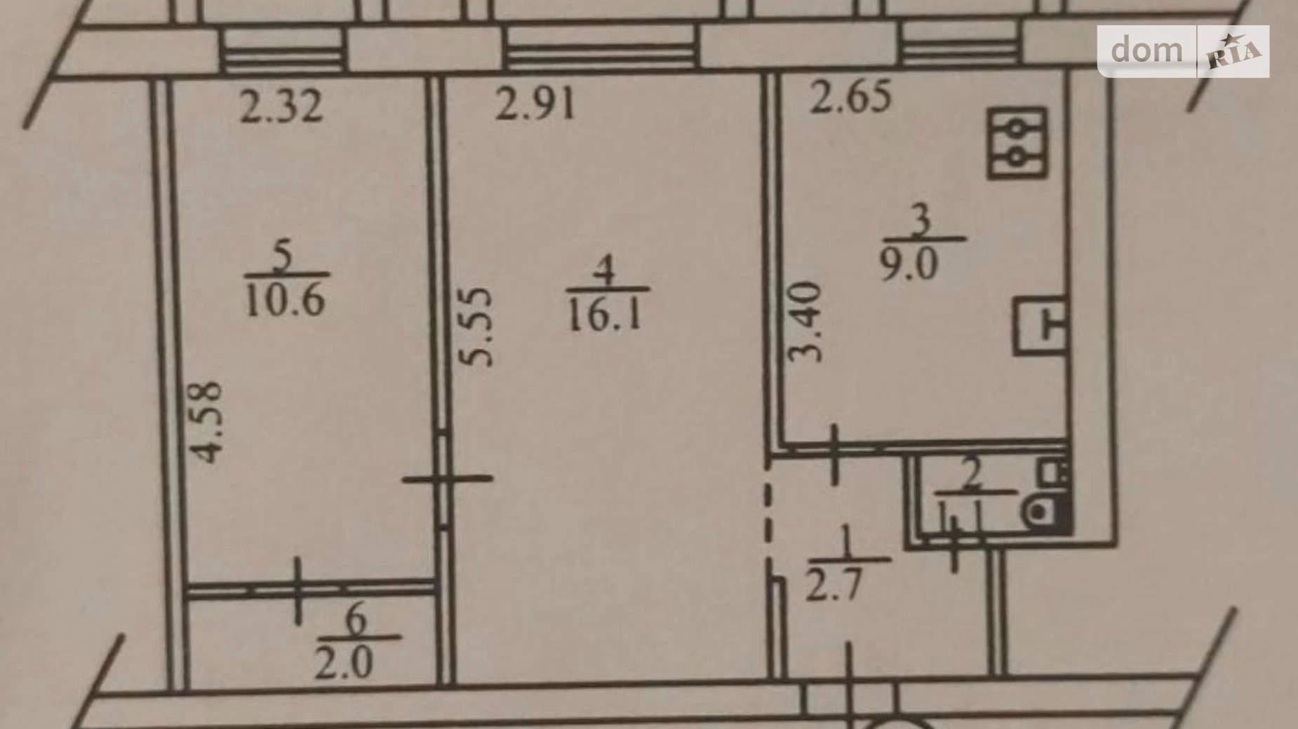 Продается 2-комнатная квартира 42 кв. м в Киеве, ул. Елены Телиги, 23А