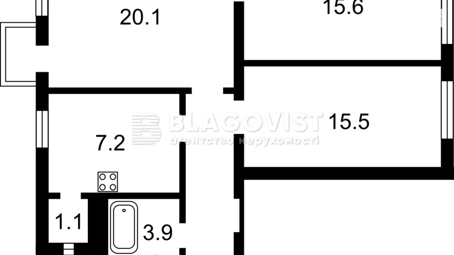 Продается 3-комнатная квартира 73 кв. м в Киеве, ул. Довнар-Запольского, 2/20