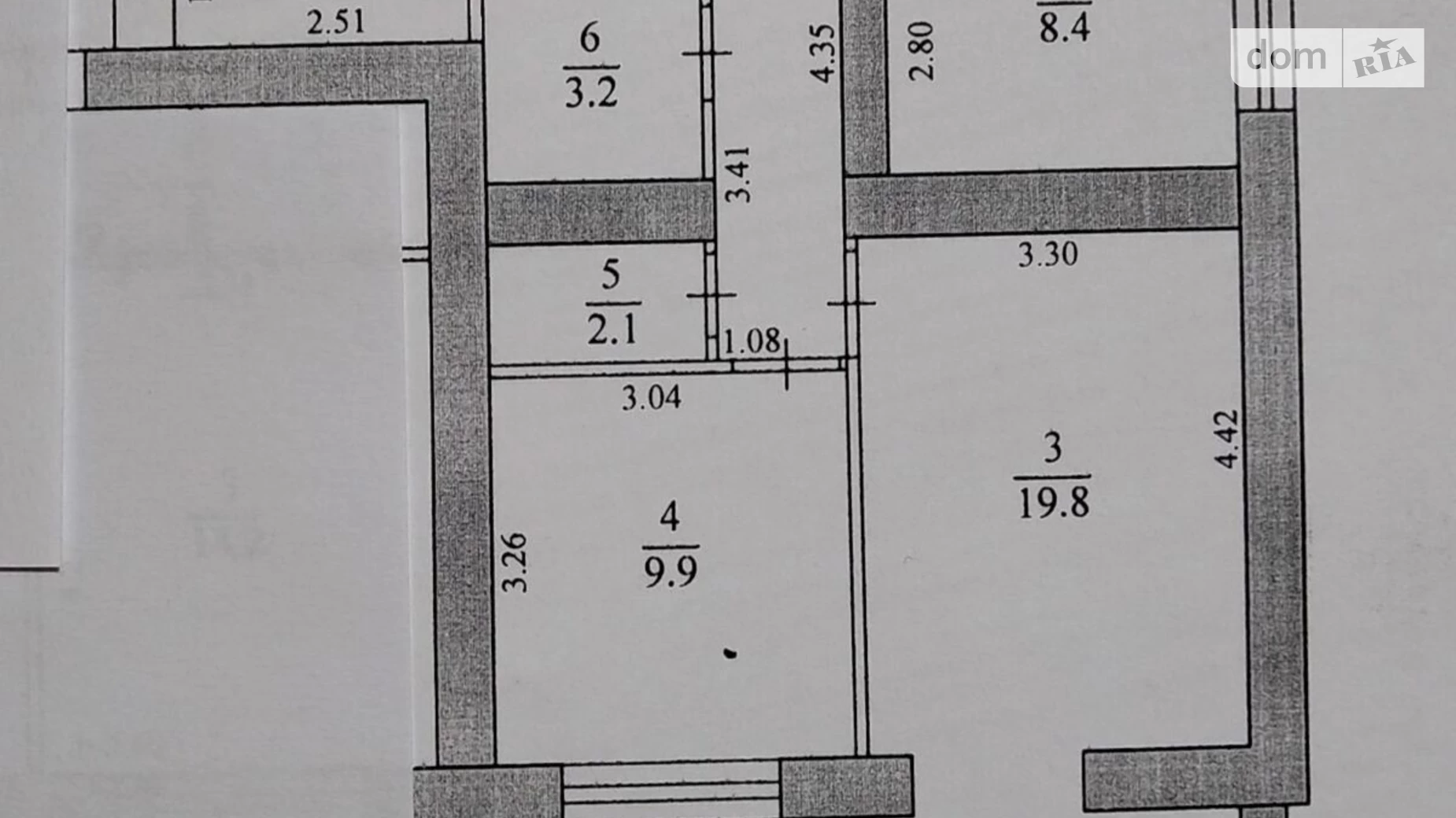 2-комнатная квартира 54.3 кв. м в Тернополе, ул. Сергея Корольова