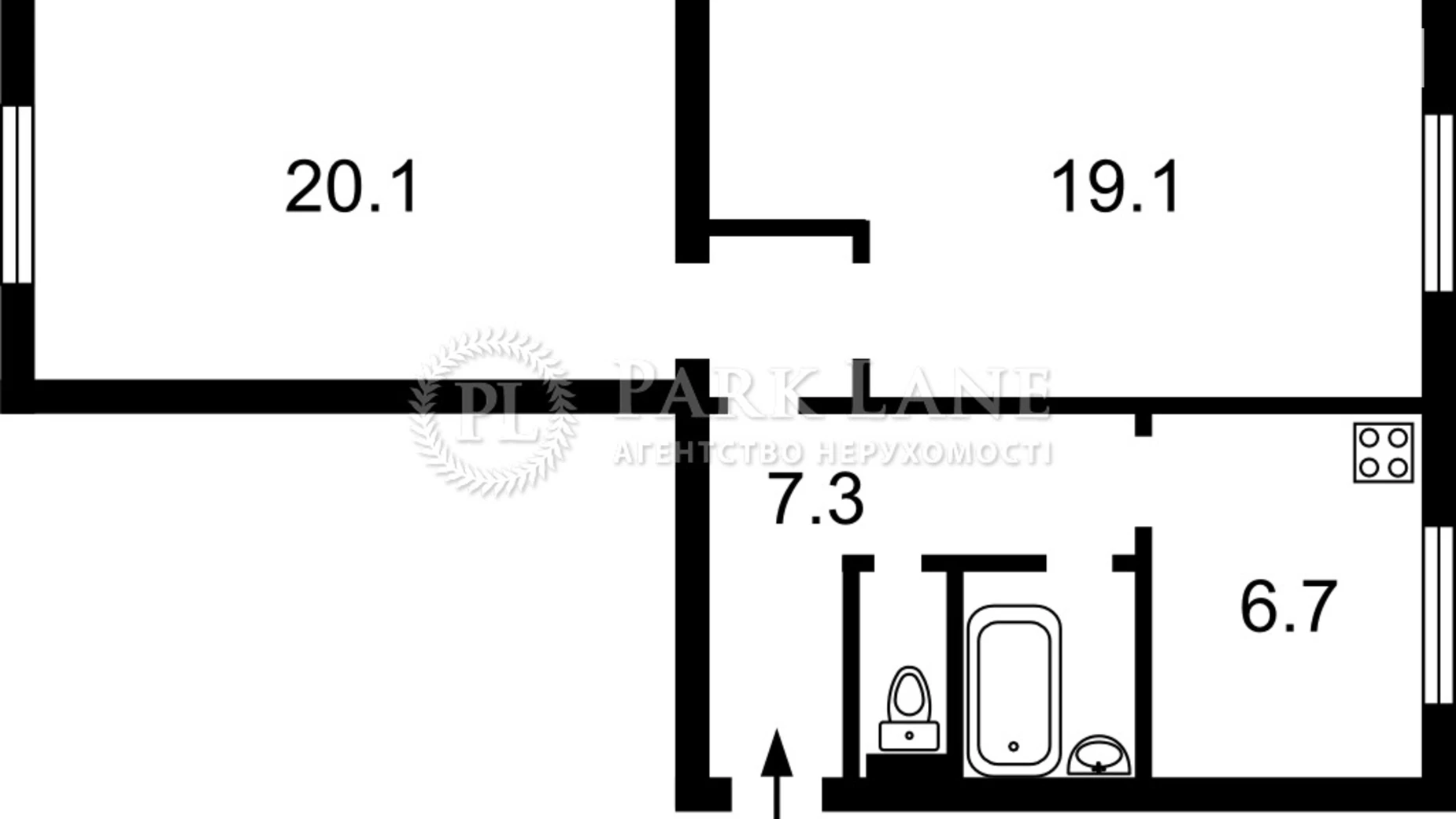 Продается 2-комнатная квартира 58 кв. м в Киеве, ул. Коновальца Евгения, 3