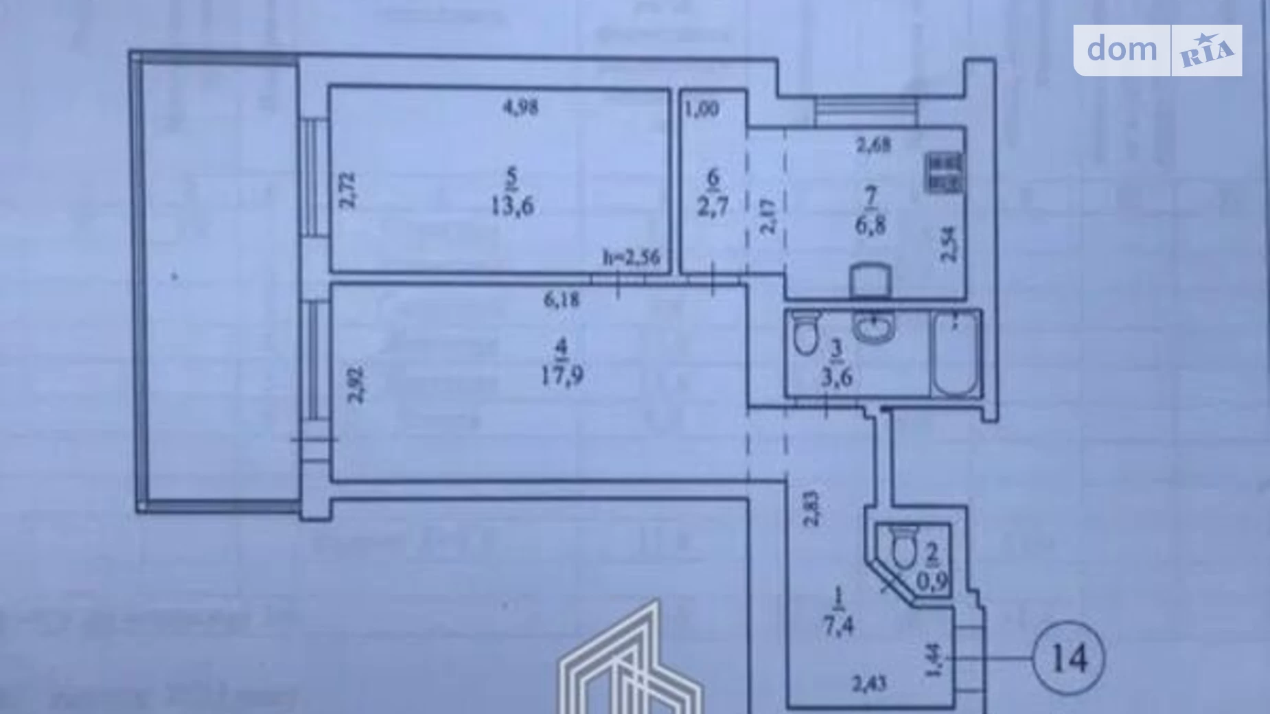 Продається 1-кімнатна квартира 65.4 кв. м у Києві, вул. Велика Житомирська, 16