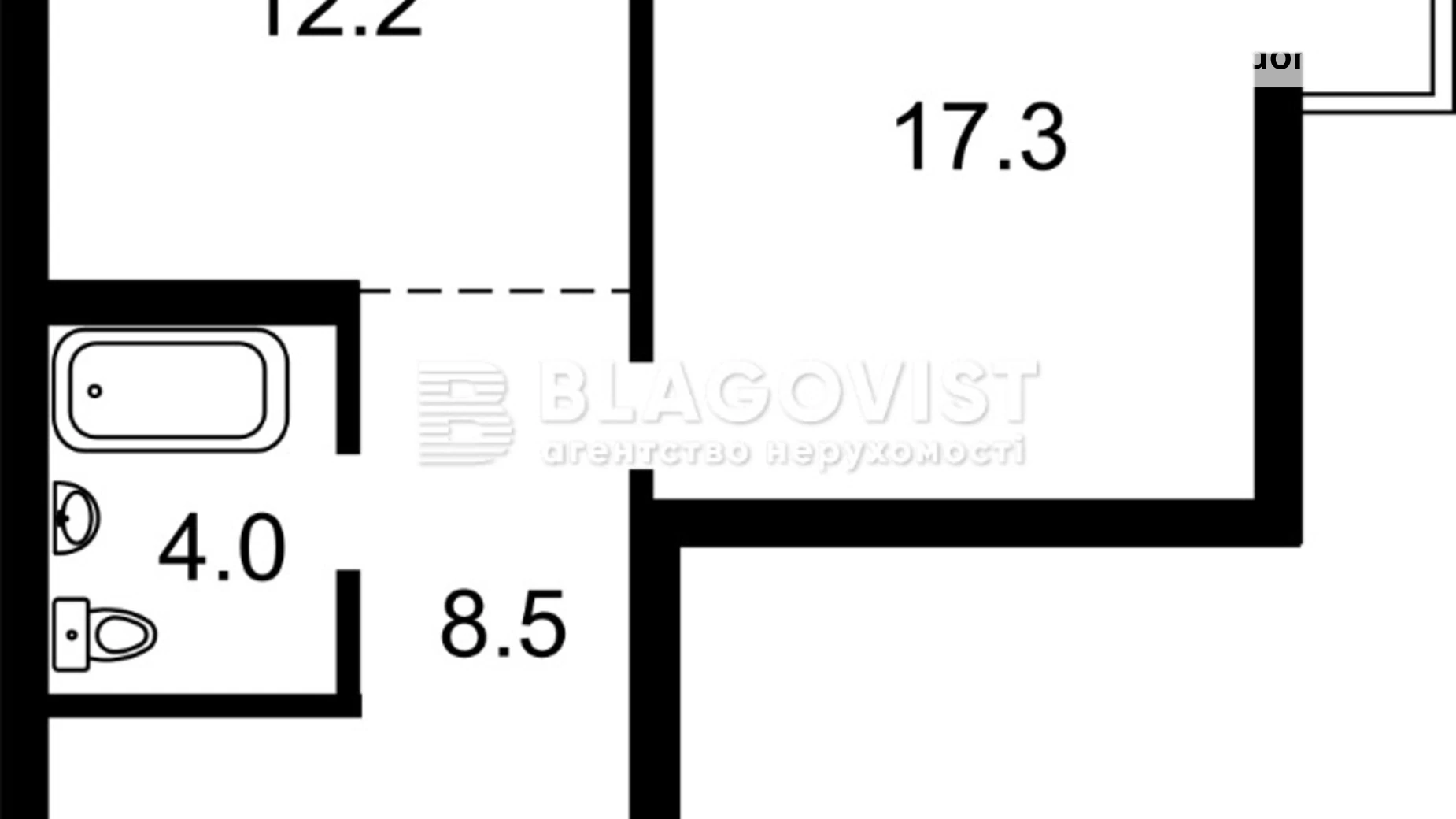 Продается 1-комнатная квартира 43 кв. м в Киеве, ул. Каменская, 128 - фото 2