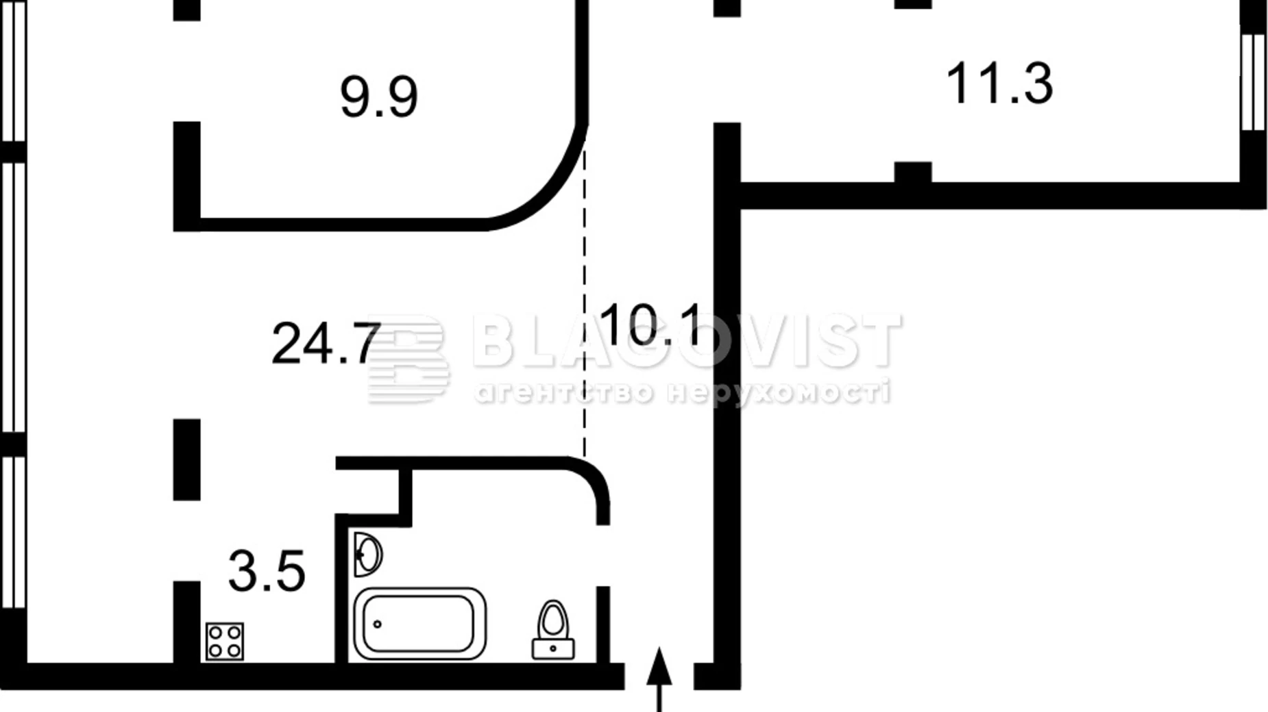 Продается 3-комнатная квартира 64.9 кв. м в Киеве, ул. Привокзальная, 10/1