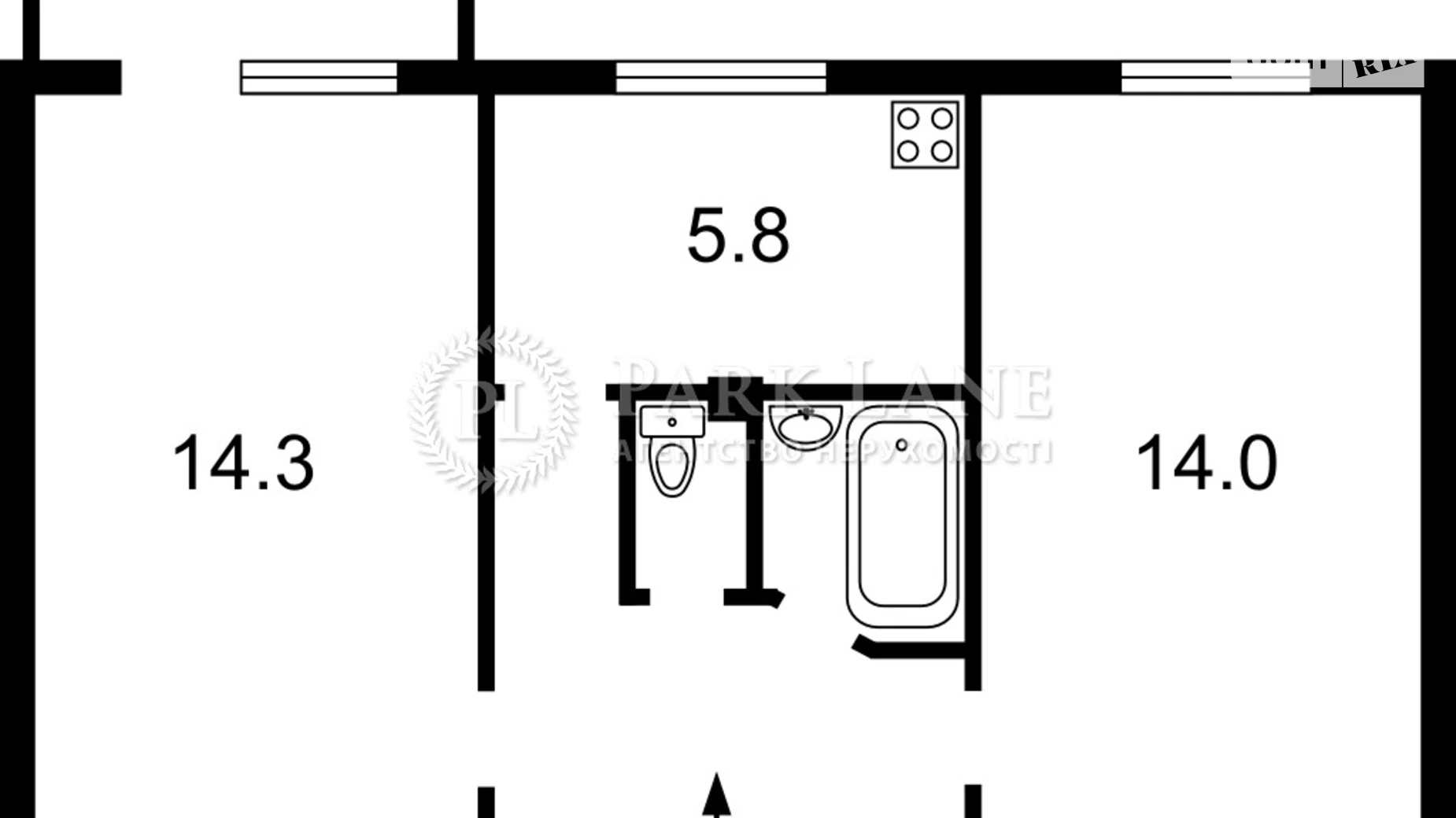 Продается 1-комнатная квартира 50 кв. м в Киеве, ул. Глебова, 12/14