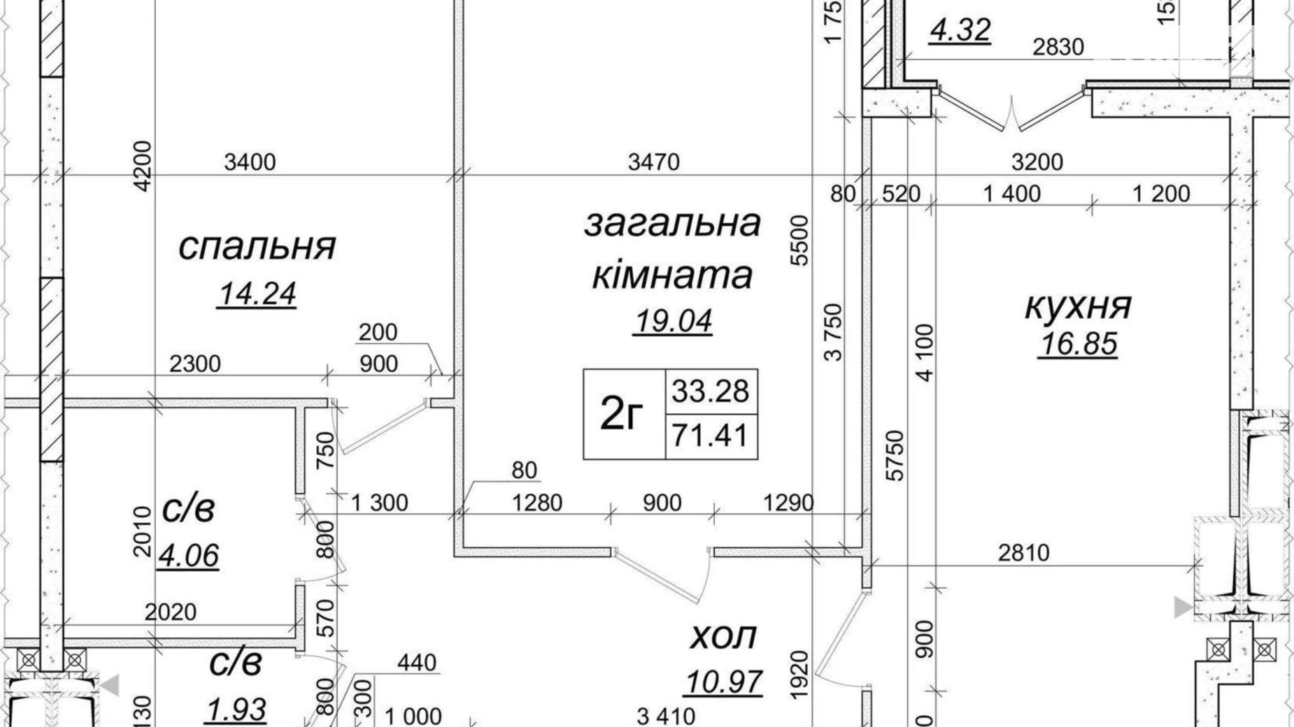 Продается 2-комнатная квартира 72 кв. м в Новоселках, ул. Пригородная