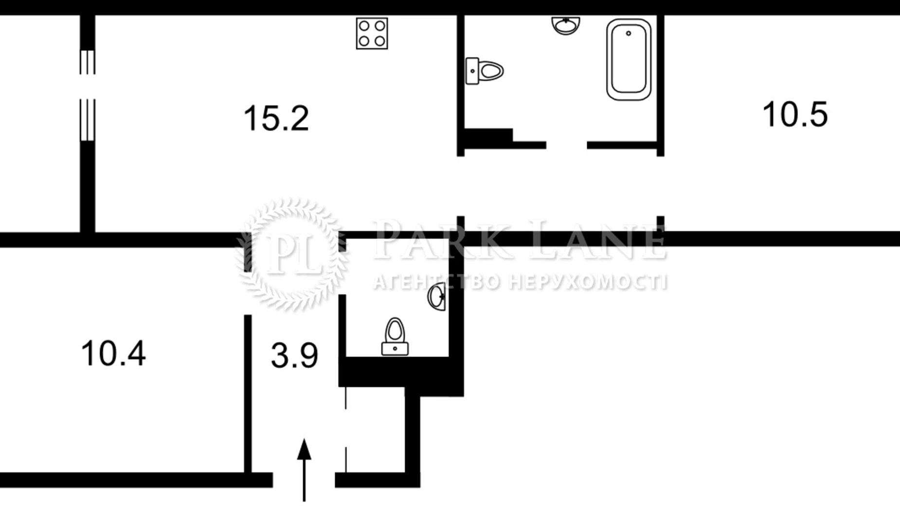 Продається 2-кімнатна квартира 55 кв. м у Києві, вул. Салютна, 2/3