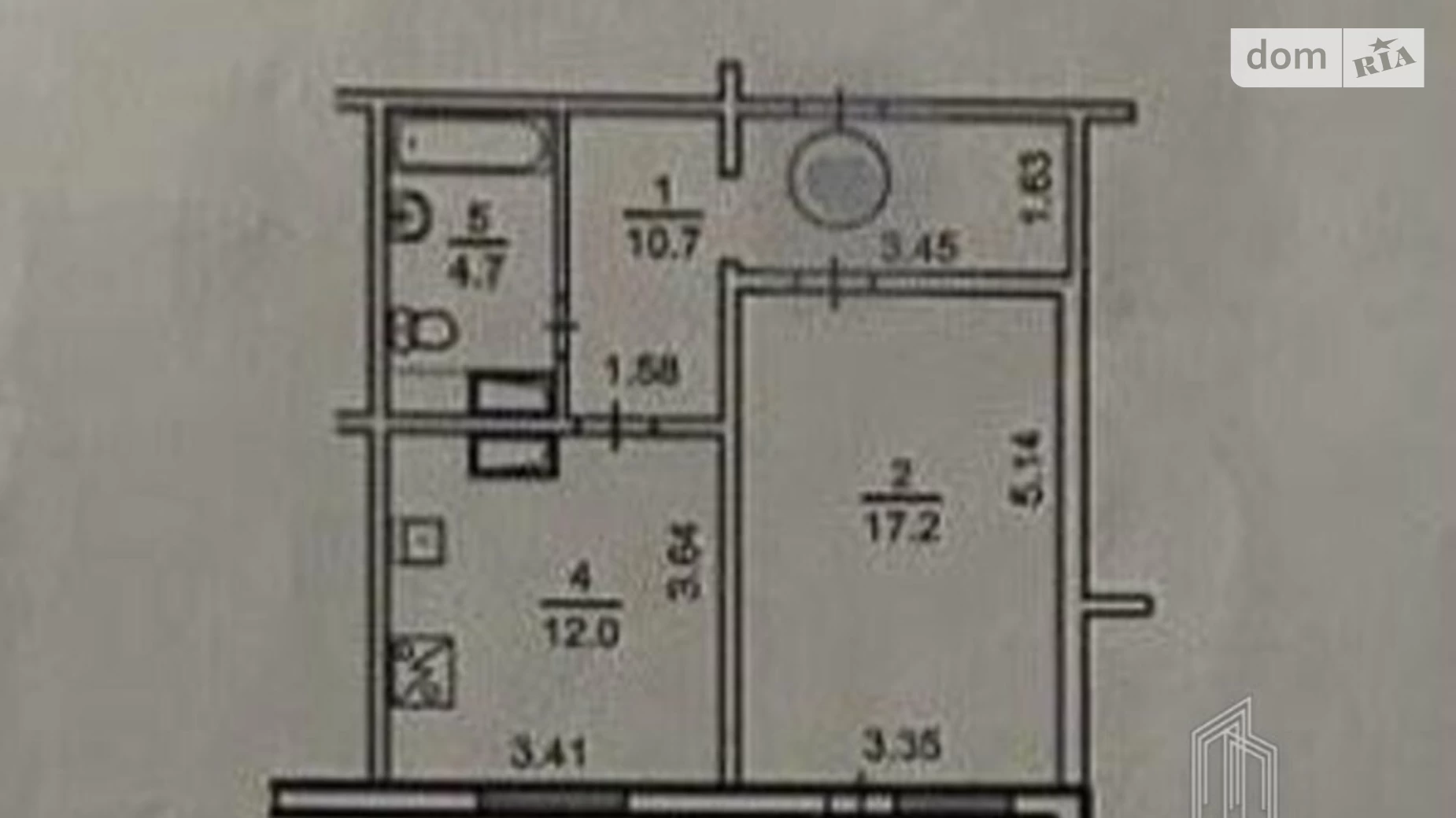 Продается 1-комнатная квартира 48.5 кв. м в Киеве, просп. Петра Григоренко, 28В