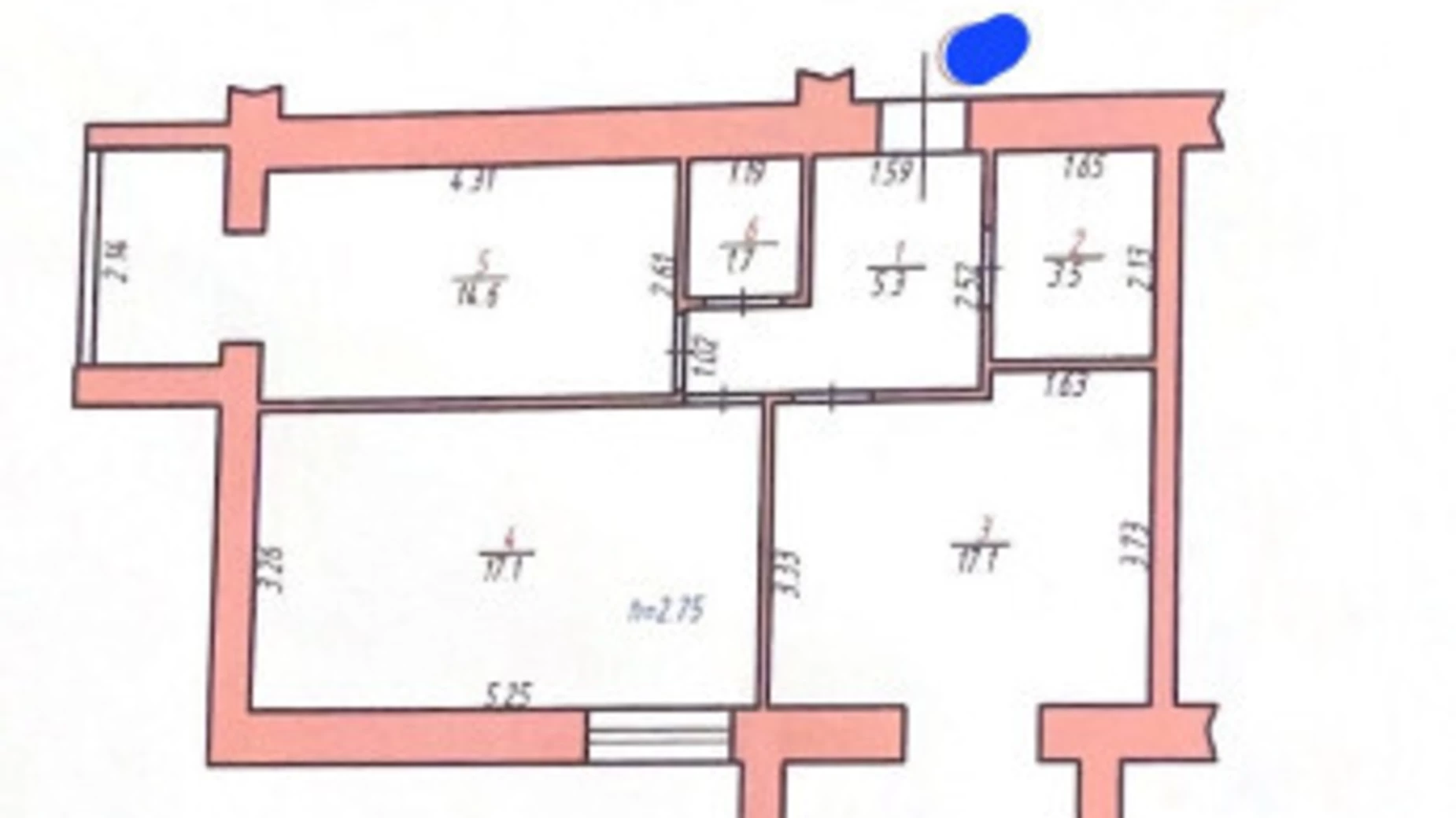 Продается 2-комнатная квартира 60 кв. м в Хмельницком, ул. Подольская