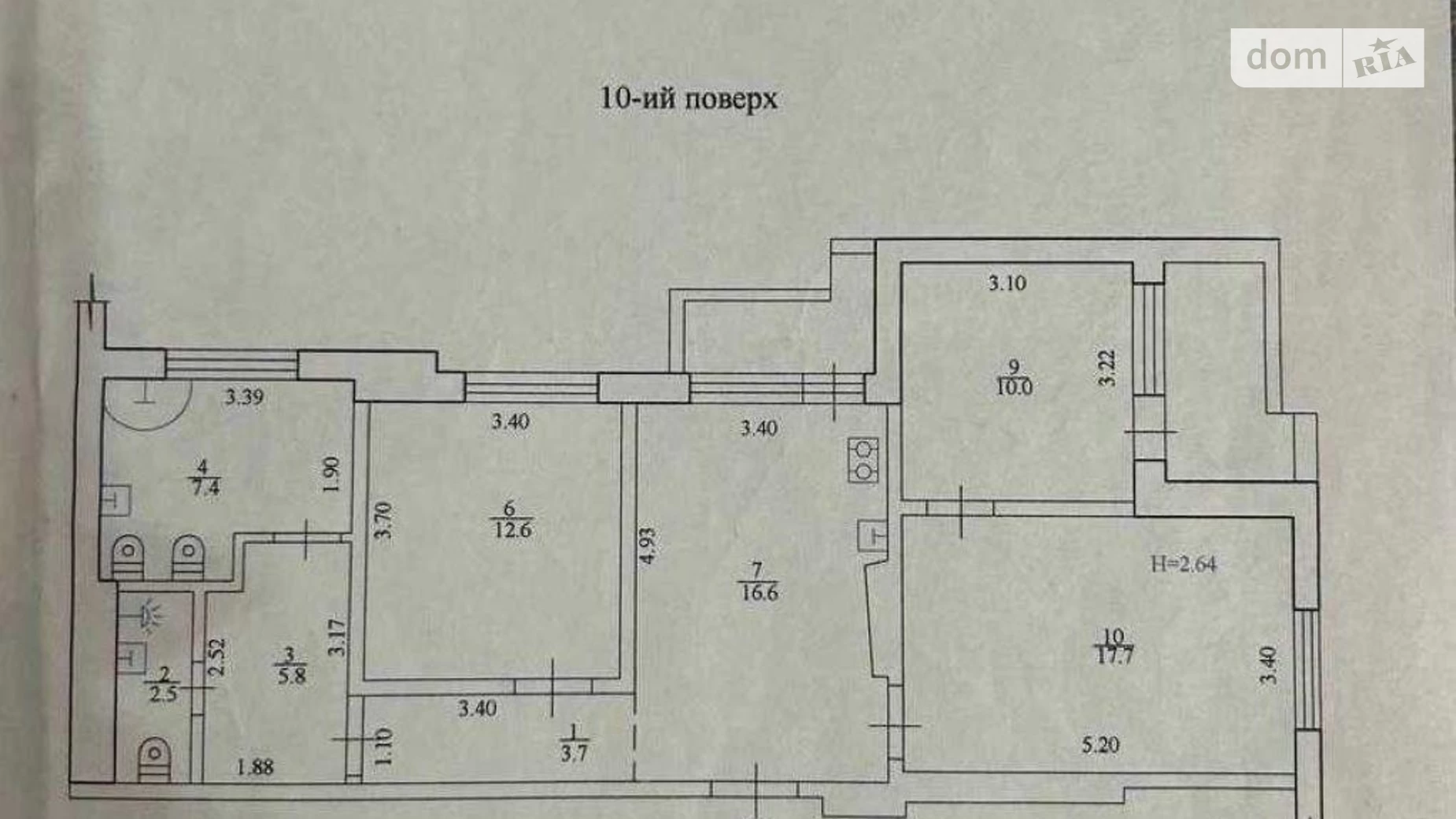 Продается 3-комнатная квартира 80 кв. м в Харькове, ул. Энвера Ахсарова, 15А