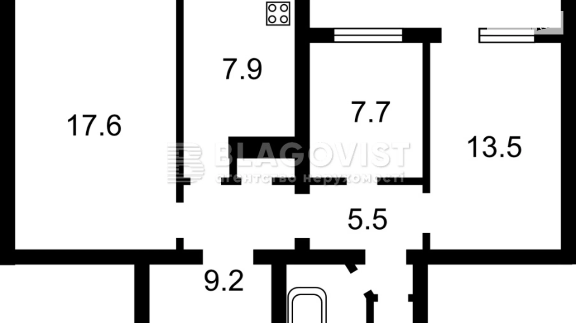 Продається 3-кімнатна квартира 72 кв. м у Києві, вул. Донецька, 8А