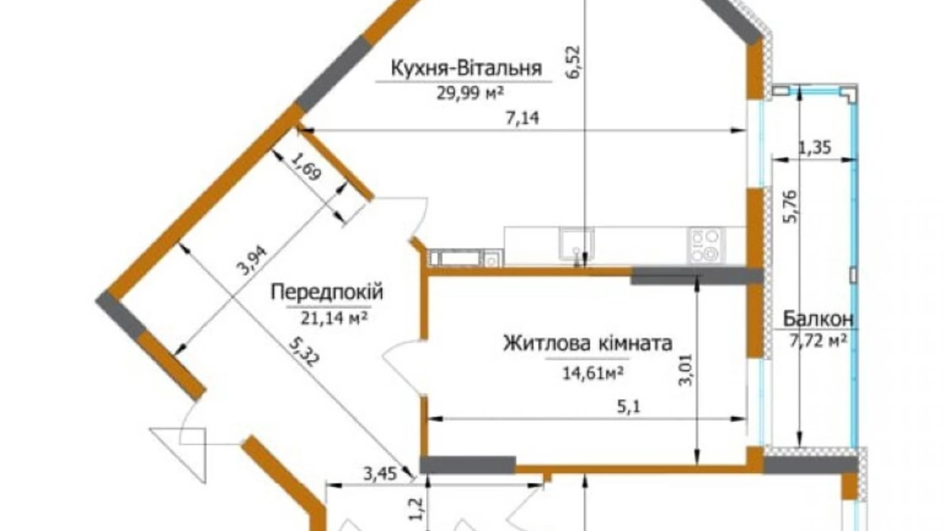 Продается 3-комнатная квартира 89 кв. м в Киеве