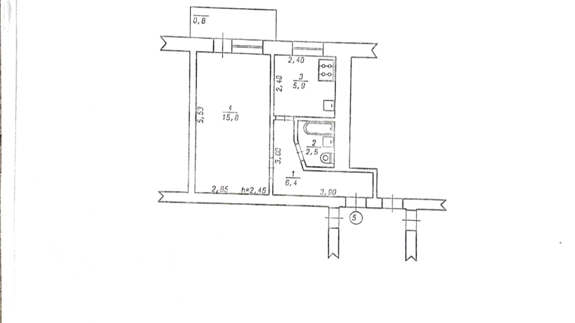 Продается 1-комнатная квартира 31.4 кв. м в Хмельницком, просп. Мира, 66