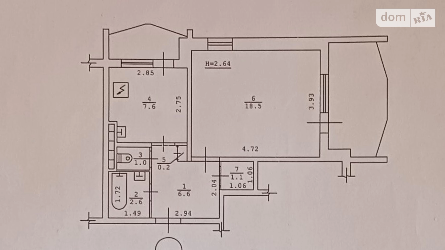 Продается 1-комнатная квартира 43.1 кв. м в Одессе, ул. Палия Семена