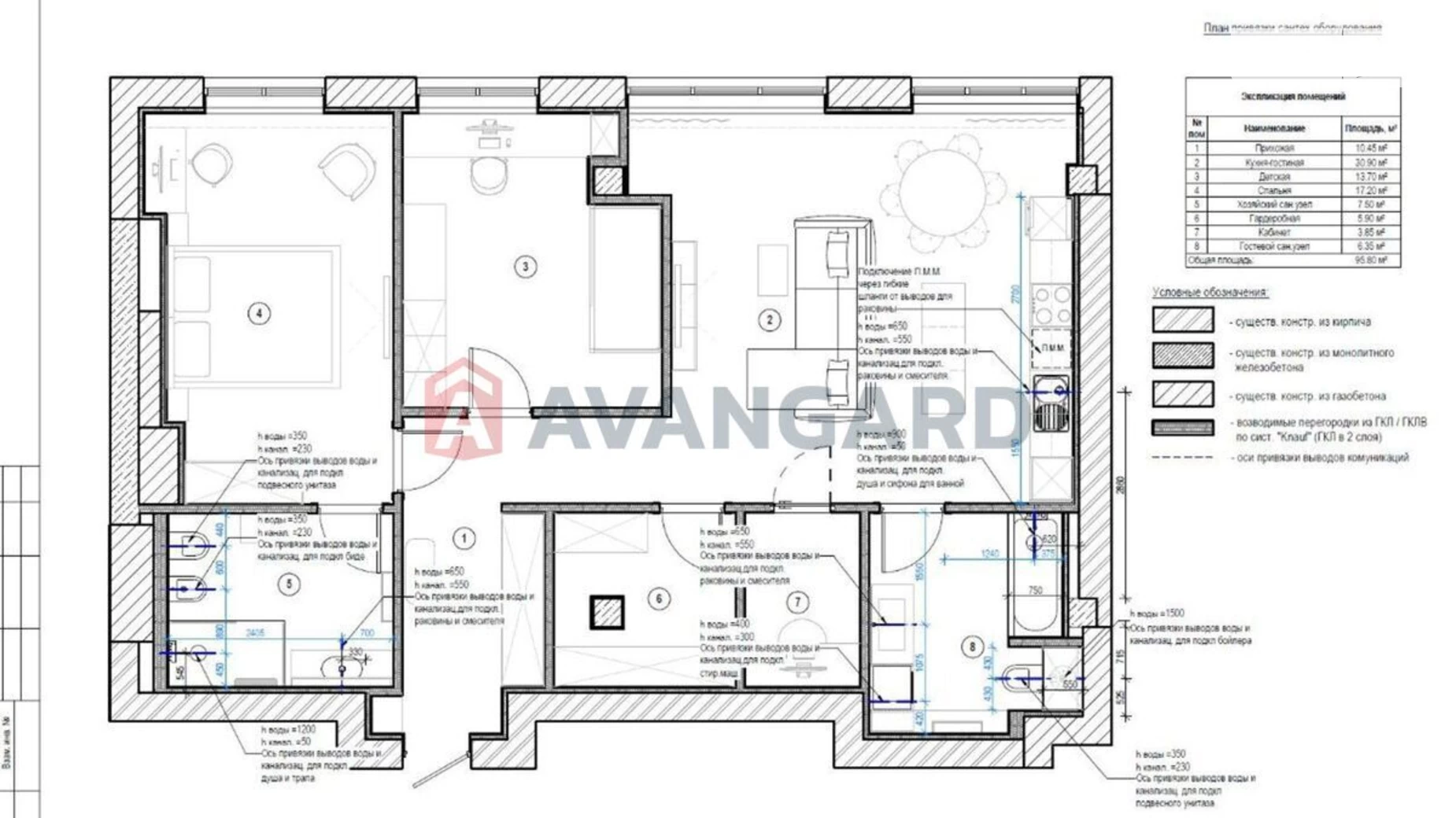 Продается 3-комнатная квартира 105 кв. м в Днепре, ул. Кулишивська, 26