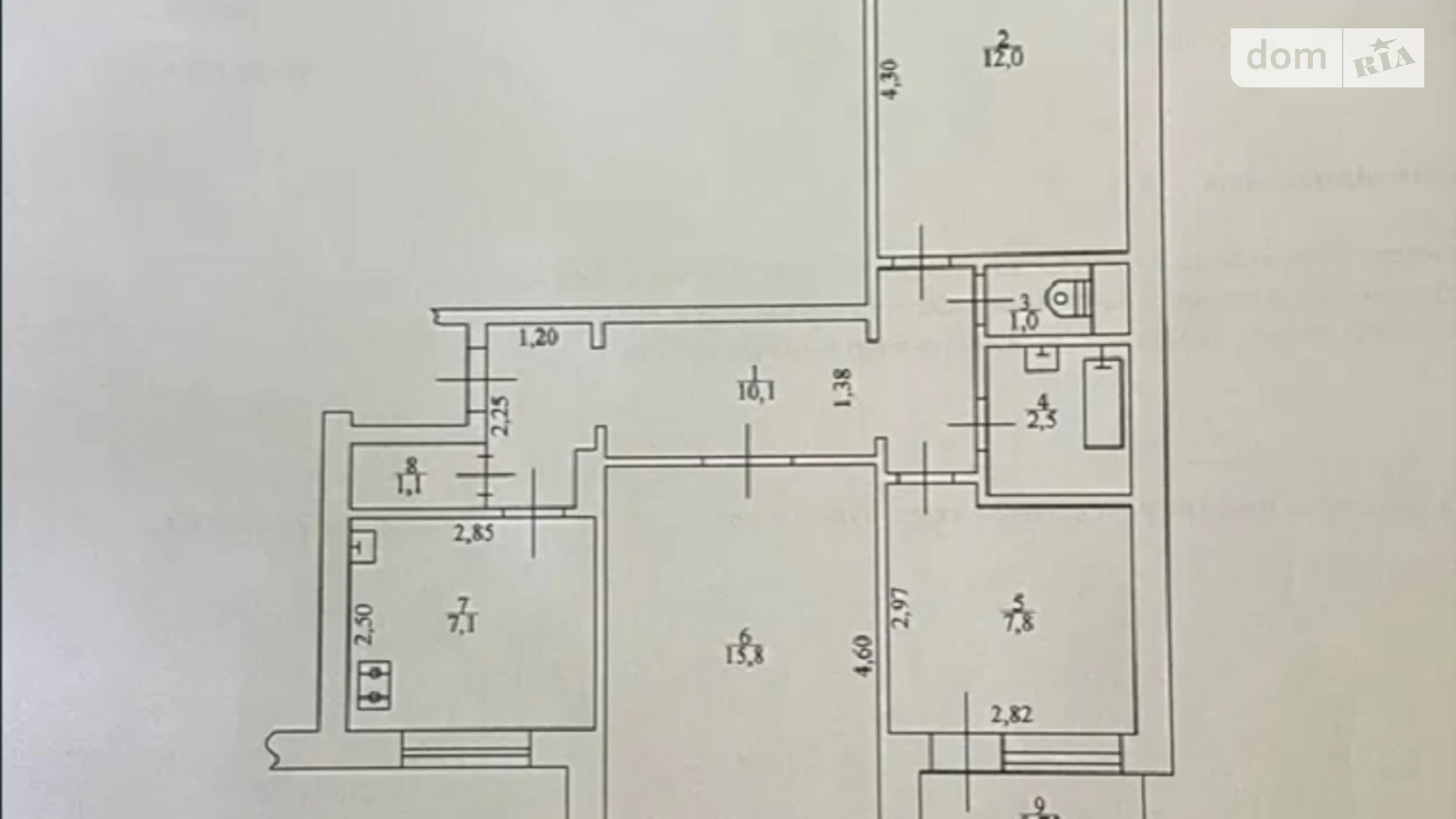 3-комнатная квартира 61 кв. м в Запорожье, ул. Звенигородская