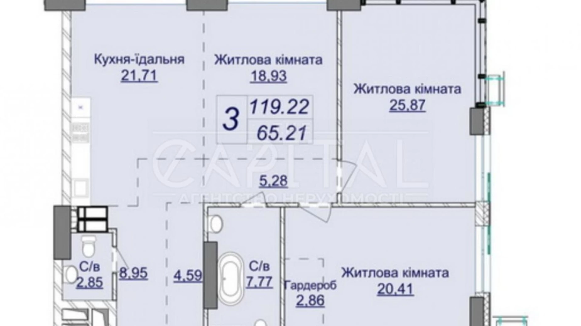 Продается 3-комнатная квартира 119.22 кв. м в Киеве, ул. Андрея Верхогляда(Драгомирова) - фото 4