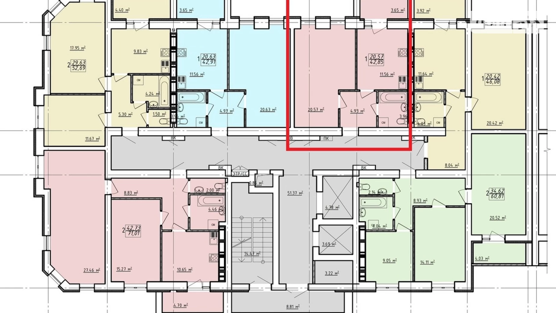 Продается 1-комнатная квартира 42.85 кв. м в Харькове, ул. Заливная, 10