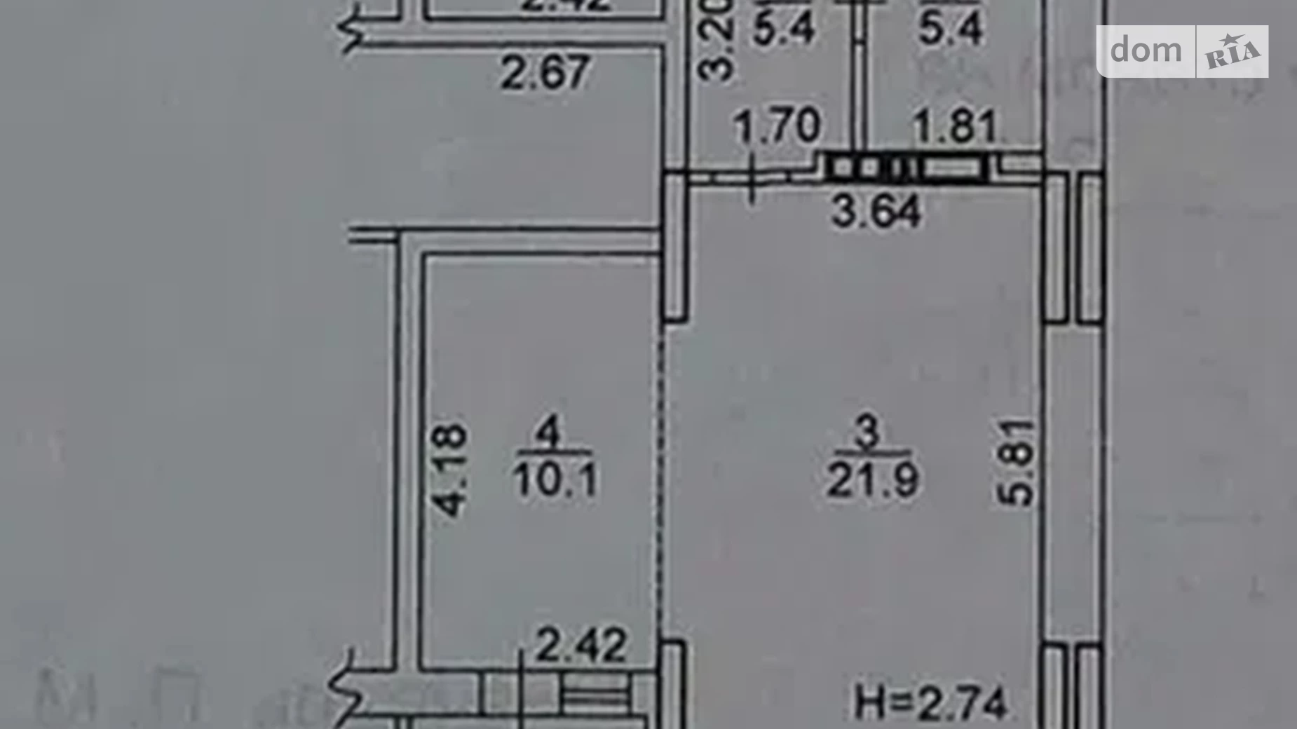 Продається 3-кімнатна квартира 51 кв. м у Києві, вул. Юрія Кондратюка, 3