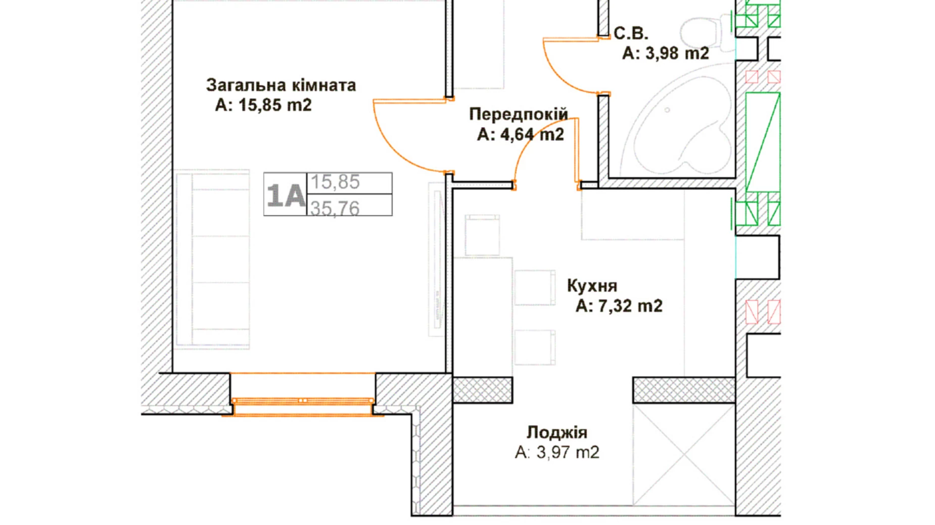 Продається 1-кімнатна квартира 36 кв. м у Ірпені, вул. Григорія Сковороди, 19