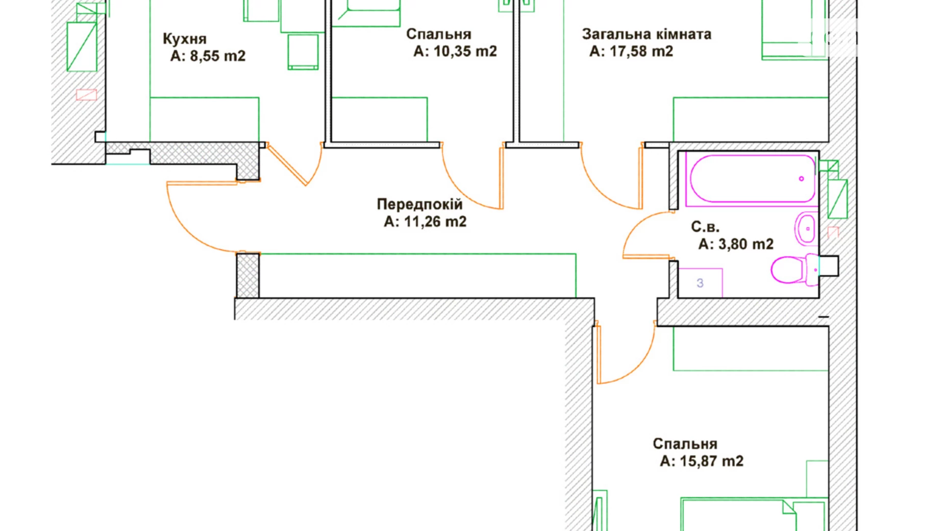 Продається 3-кімнатна квартира 70 кв. м у Ірпені, вул. Григорія Сковороди, 25