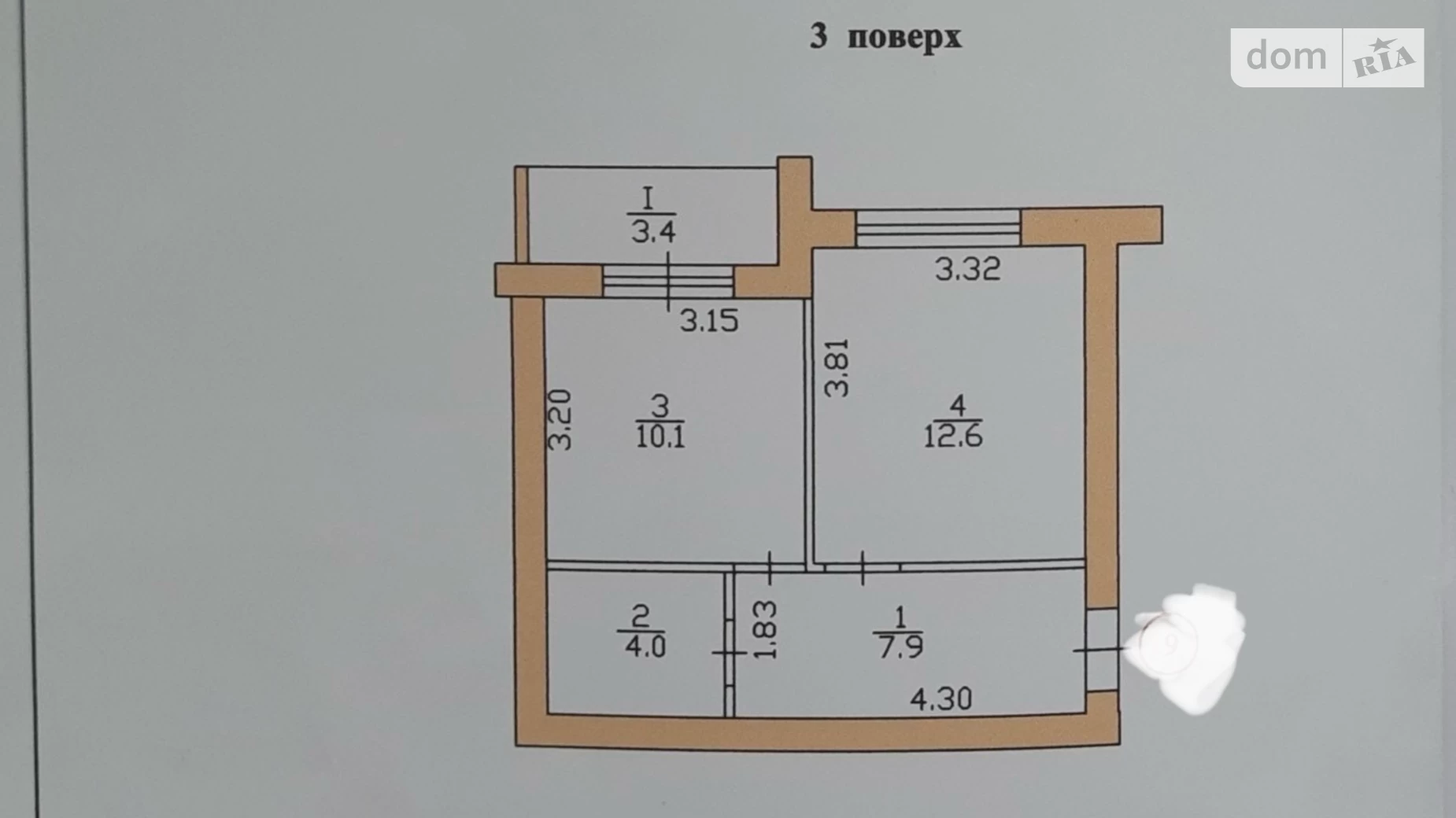 Продается 1-комнатная квартира 38 кв. м в Петрикове