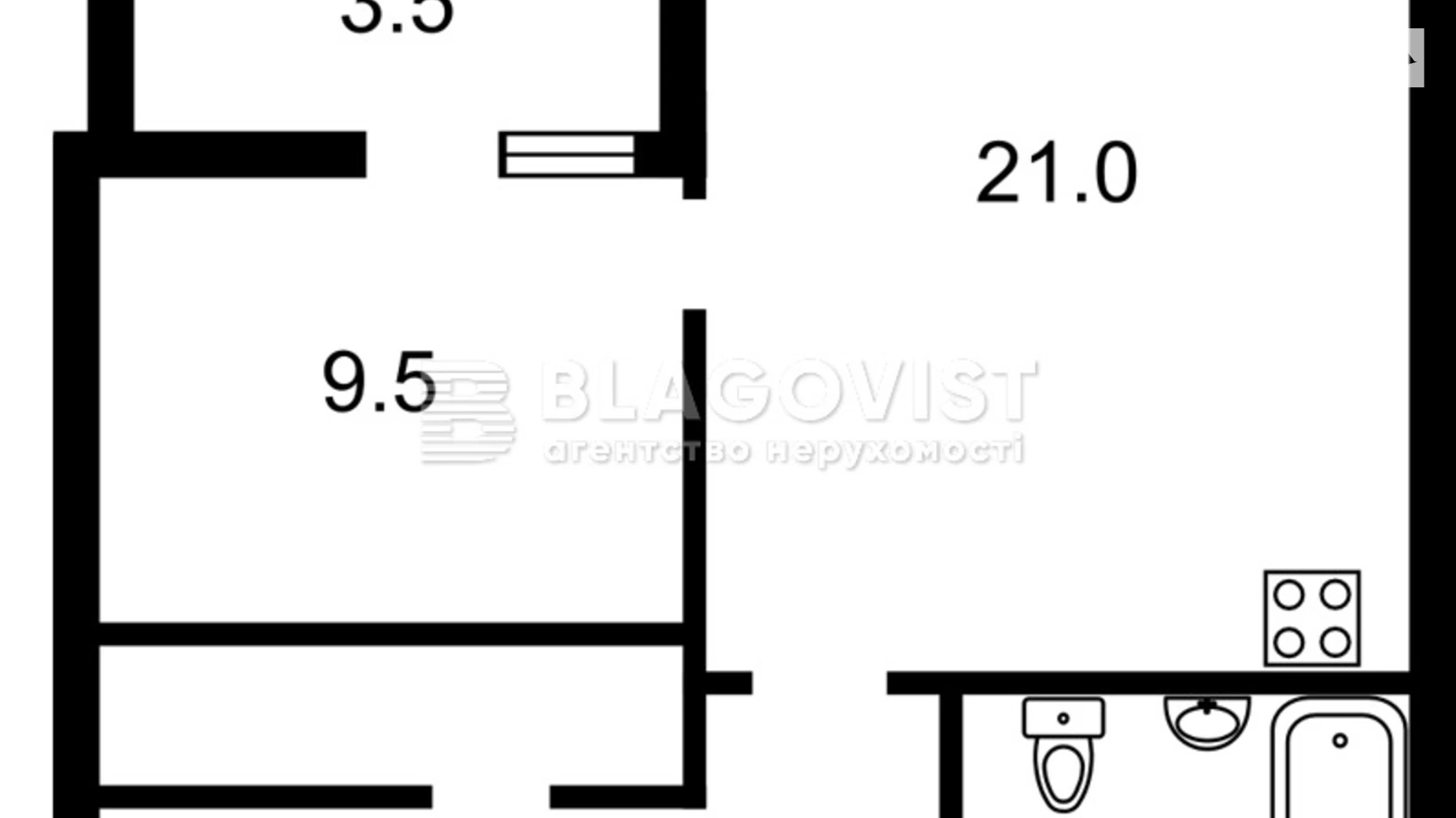 Продается 1-комнатная квартира 47 кв. м в Киеве, ул. Перемышльская(Краснопольская), 2Г