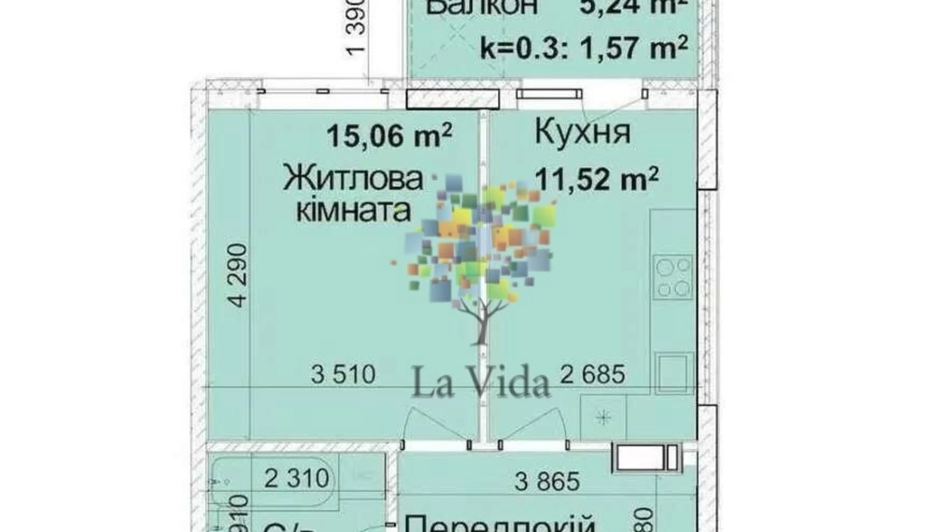 Продается 1-комнатная квартира 40.9 кв. м в Киеве, ул. Академика Заболотного, 148В корпус 1