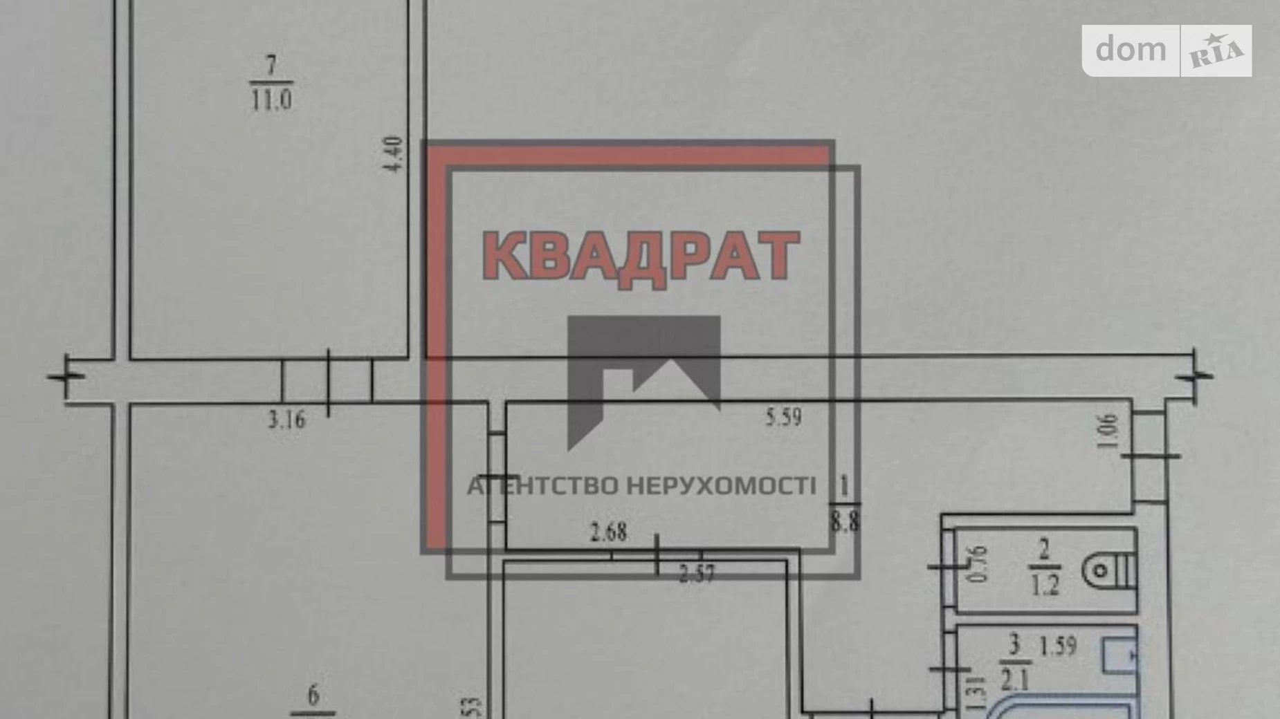 Продается 3-комнатная квартира 60 кв. м в Полтаве, ул. Алмазная