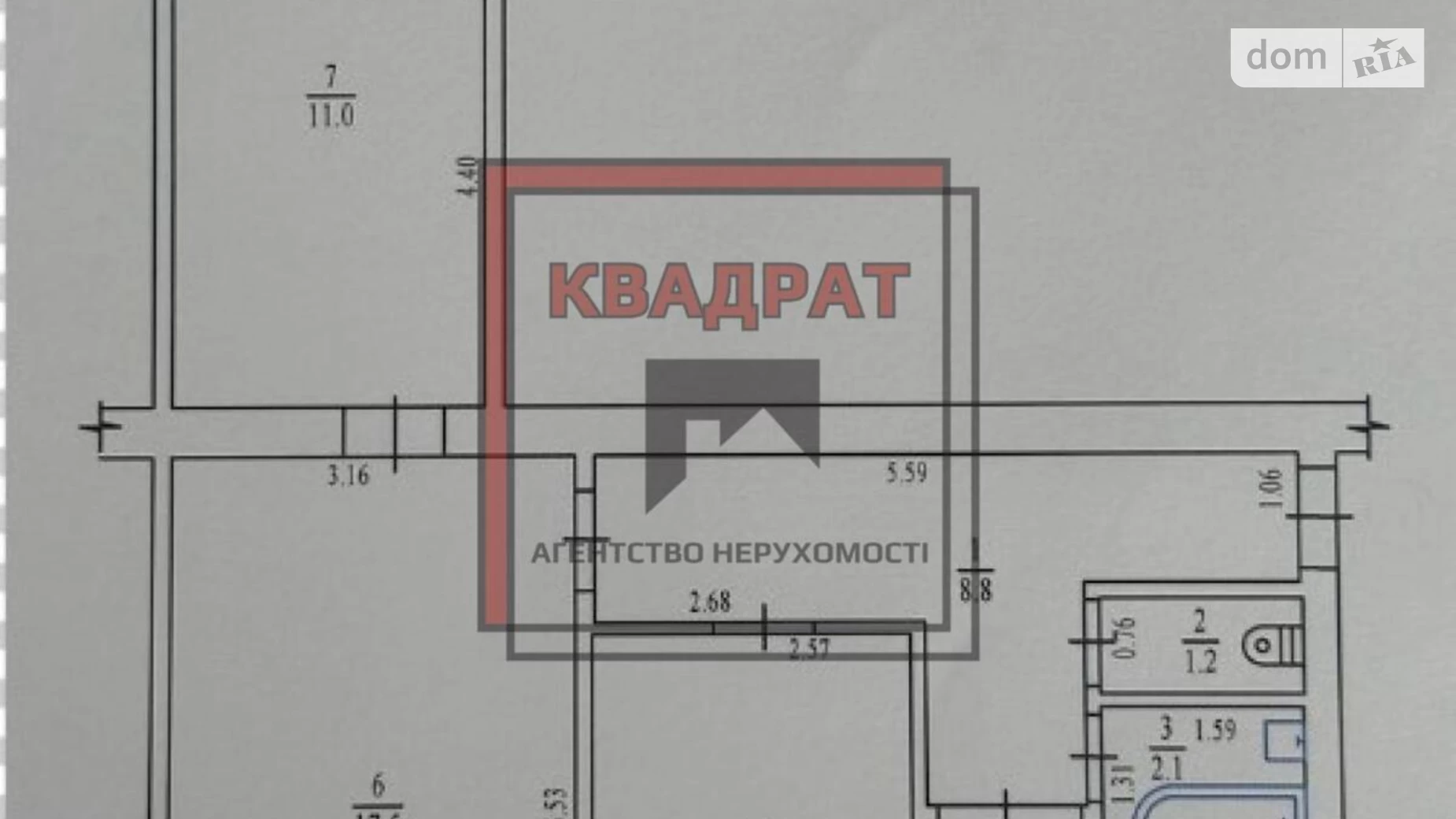 Продается 3-комнатная квартира 60 кв. м в Полтаве, ул. Алмазная