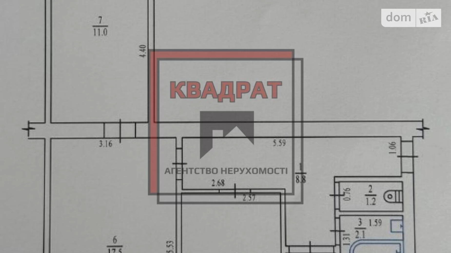 Продается 3-комнатная квартира 60 кв. м в Полтаве, ул. Алмазная