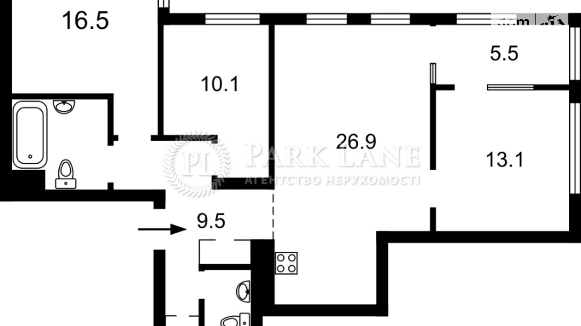 Продается 3-комнатная квартира 92 кв. м в Киеве, ул. Всеволода Змиенко, 21