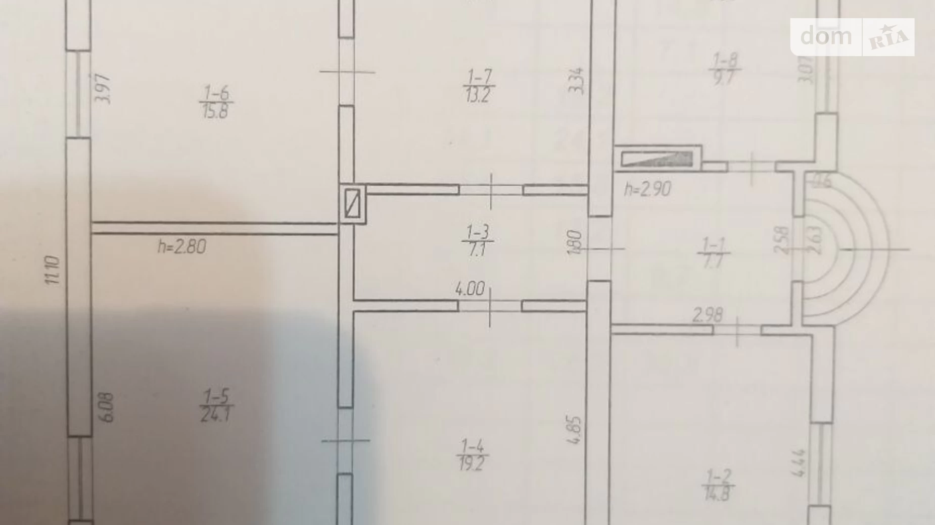 Продається одноповерховий будинок 111.6 кв. м з каміном, Київська