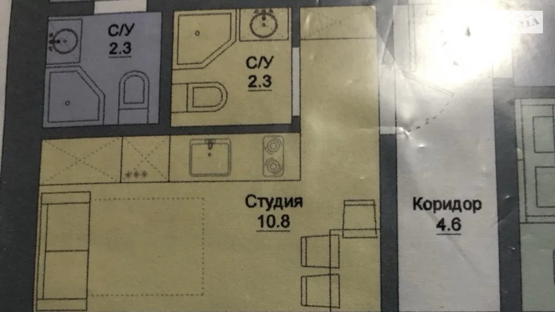 Продается 1-комнатная квартира 15 кв. м в Одессе, пер. Строительный - фото 3