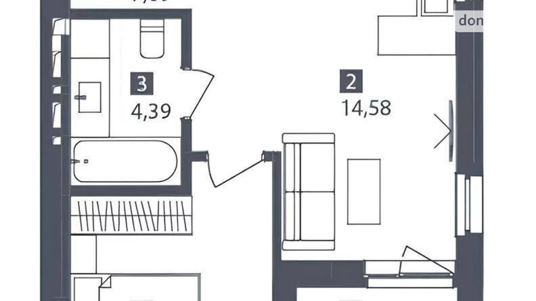 Продается 1-комнатная квартира 42 кв. м в Львове, ул. Зеленая, 264