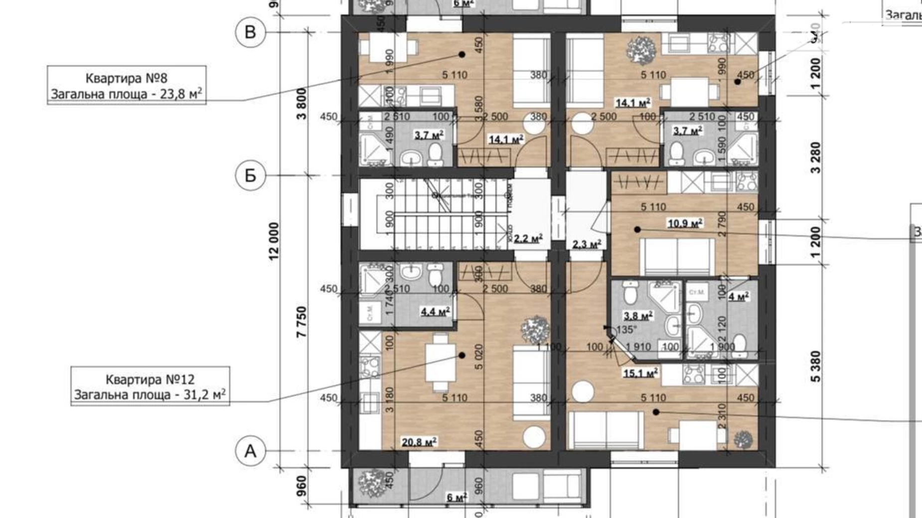 Продается 1-комнатная квартира 18 кв. м в Виннице, ул. Костя Широцкого - фото 3