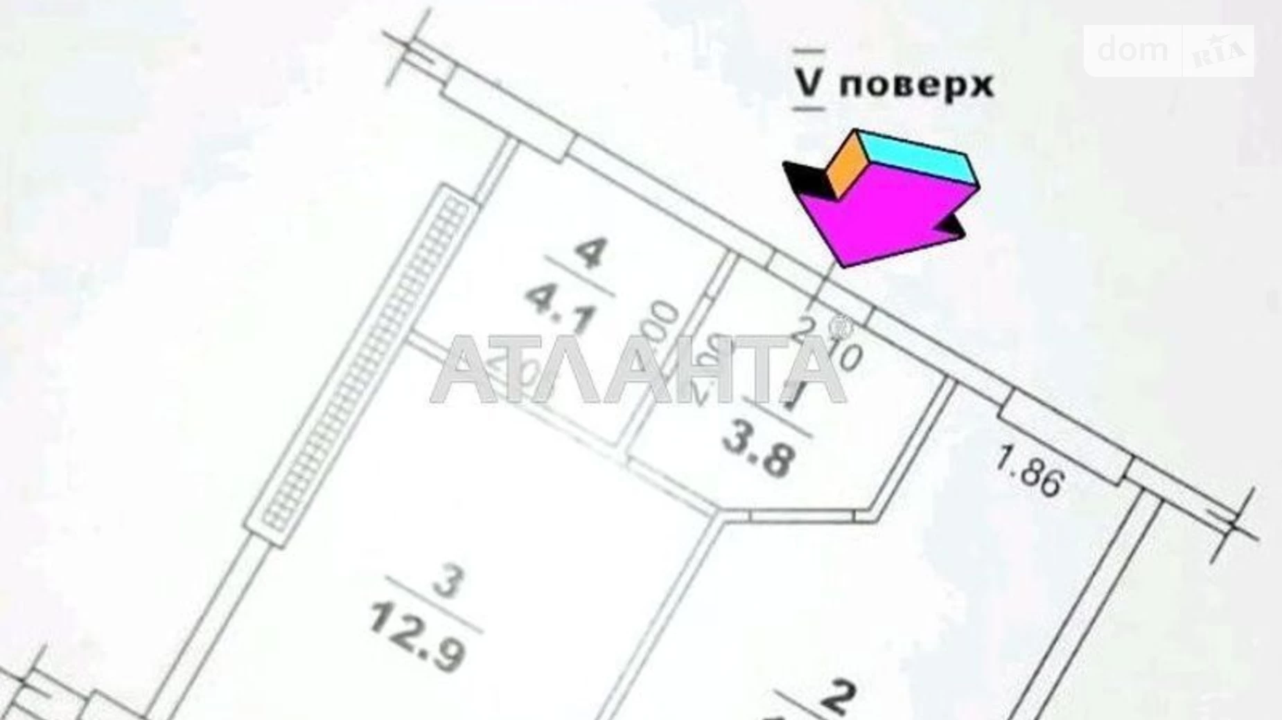 Продается 1-комнатная квартира 38.5 кв. м в Одессе, ул. Люстдорфская дорога, 100/3