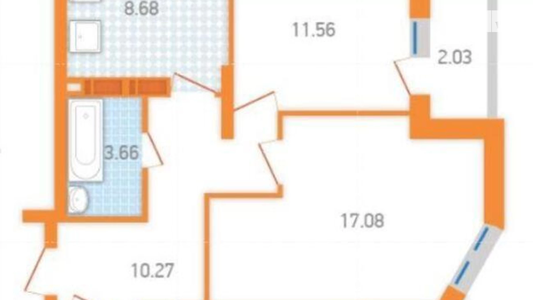 Продается 2-комнатная квартира 54 кв. м в Киеве, ул. Бориспольская, 40