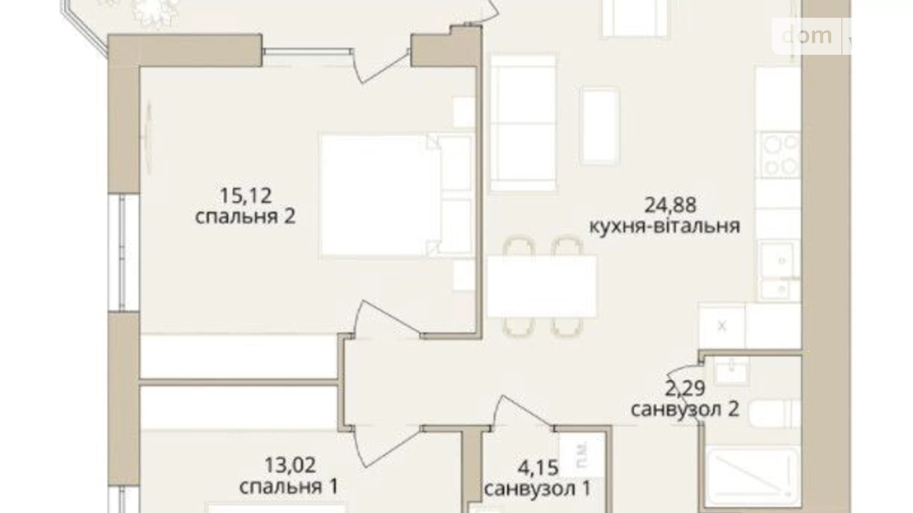 Продается 2-комнатная квартира 67 кв. м в Виннице, пер. Келецкий