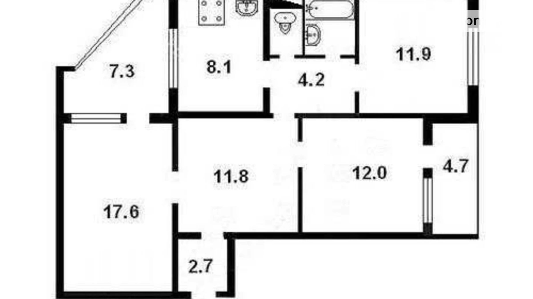 Продается 3-комнатная квартира 80 кв. м в Киеве, ул. Градинская, 10 - фото 2