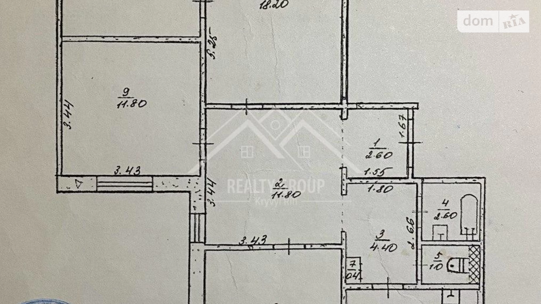 Продается 4-комнатная квартира 87.6 кв. м в Кривом Роге, ул. Независимости Украины, 6