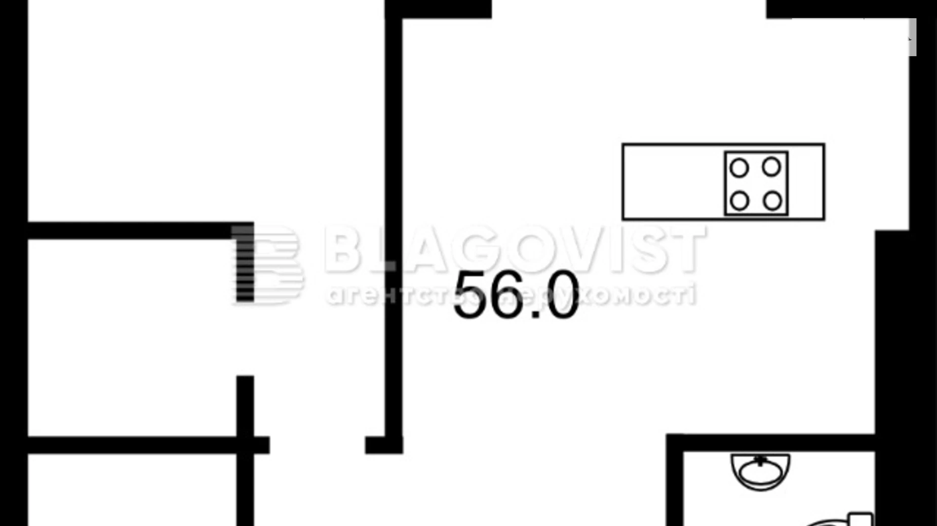 Продається 1-кімнатна квартира 58 кв. м у Києві, вул. Мокра(Кудряшова), 16