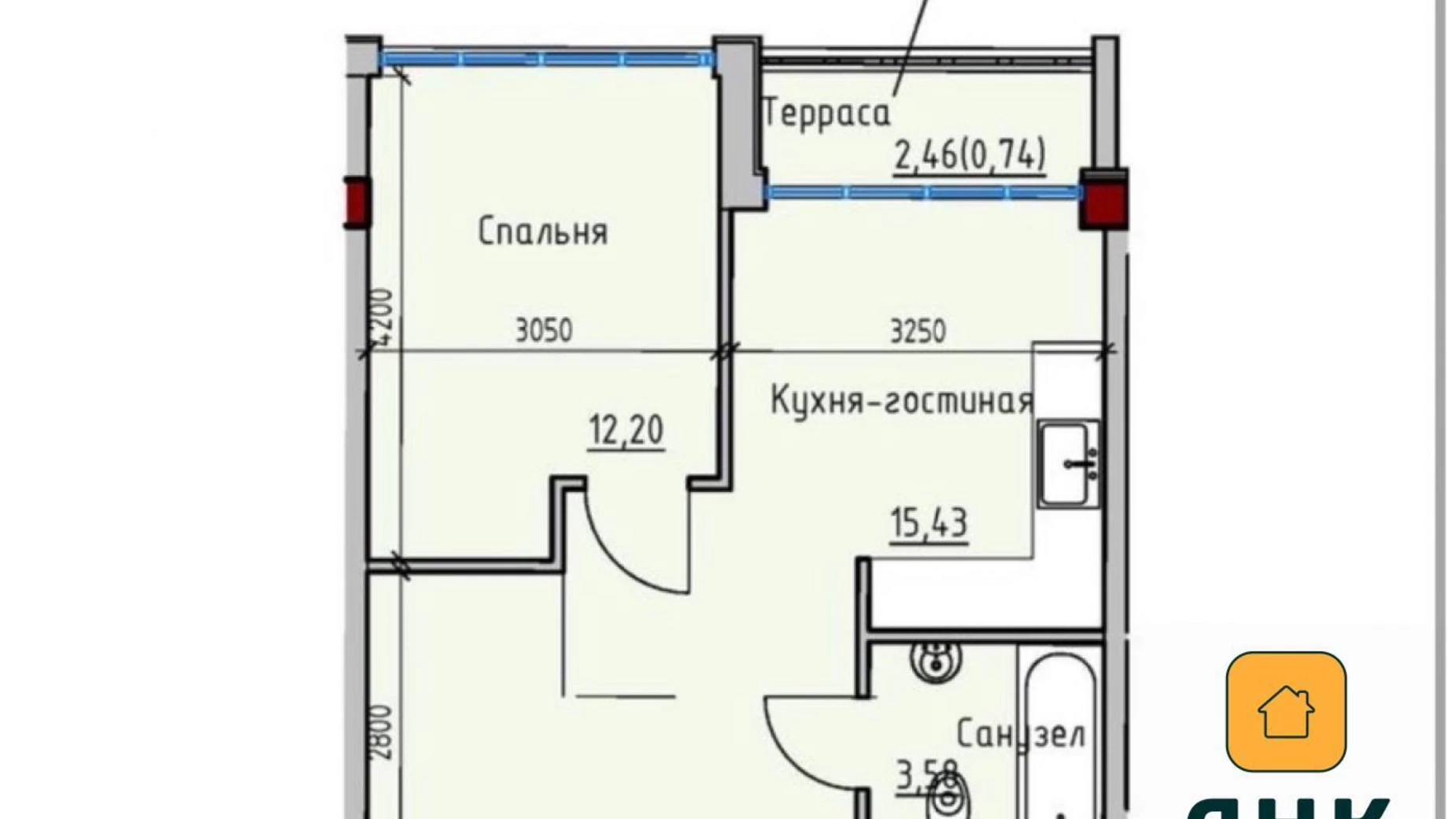 Продается 1-комнатная квартира 41 кв. м в Одессе, ул. Софиевская, 1А