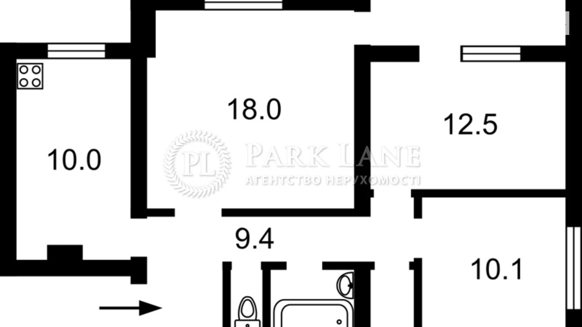 Продается 3-комнатная квартира 70 кв. м в Киеве, ул. Бориса Гарина, 53