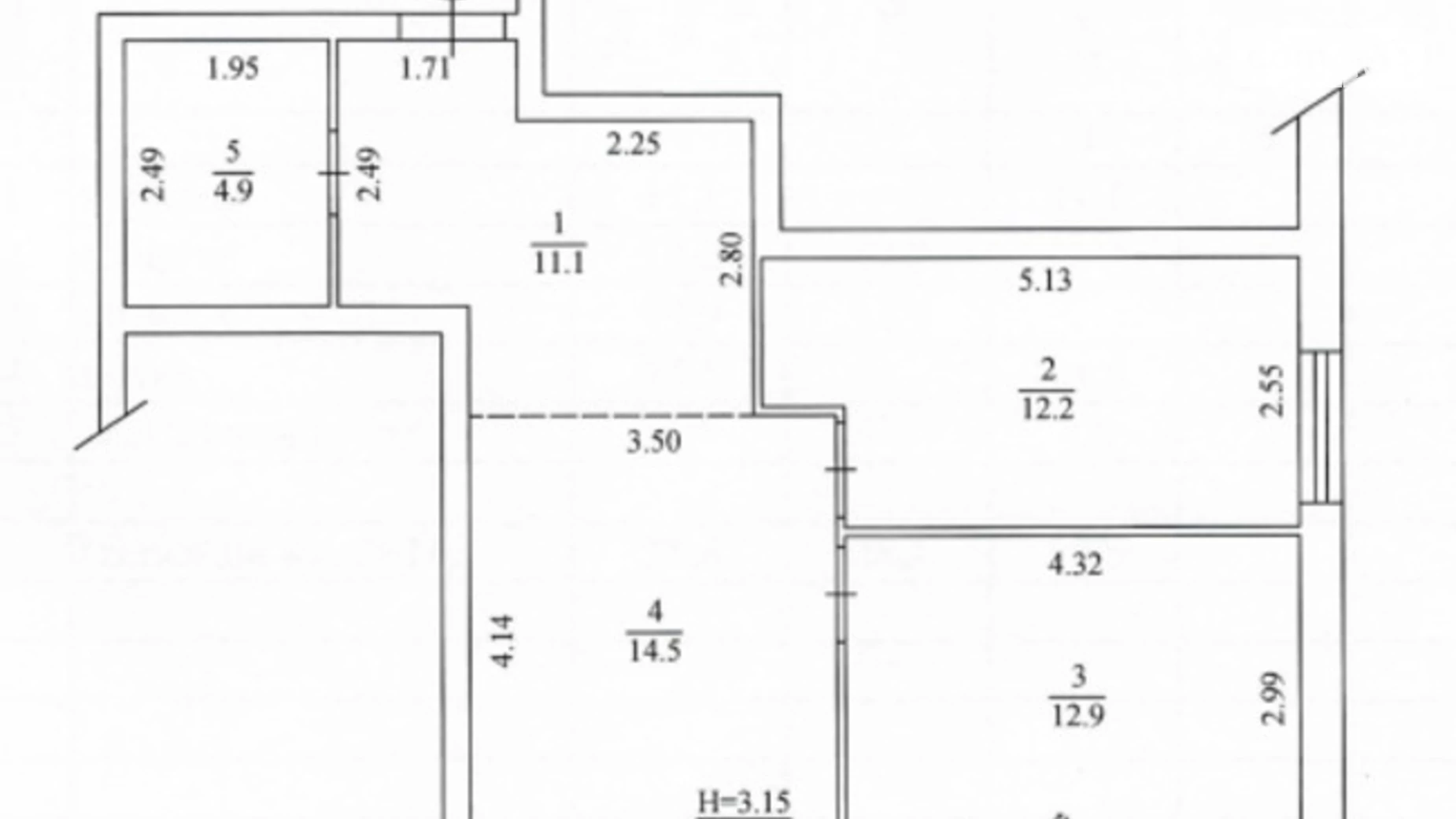 Продается 2-комнатная квартира 55.6 кв. м в Чабанах, ул. Юности, 4 - фото 4