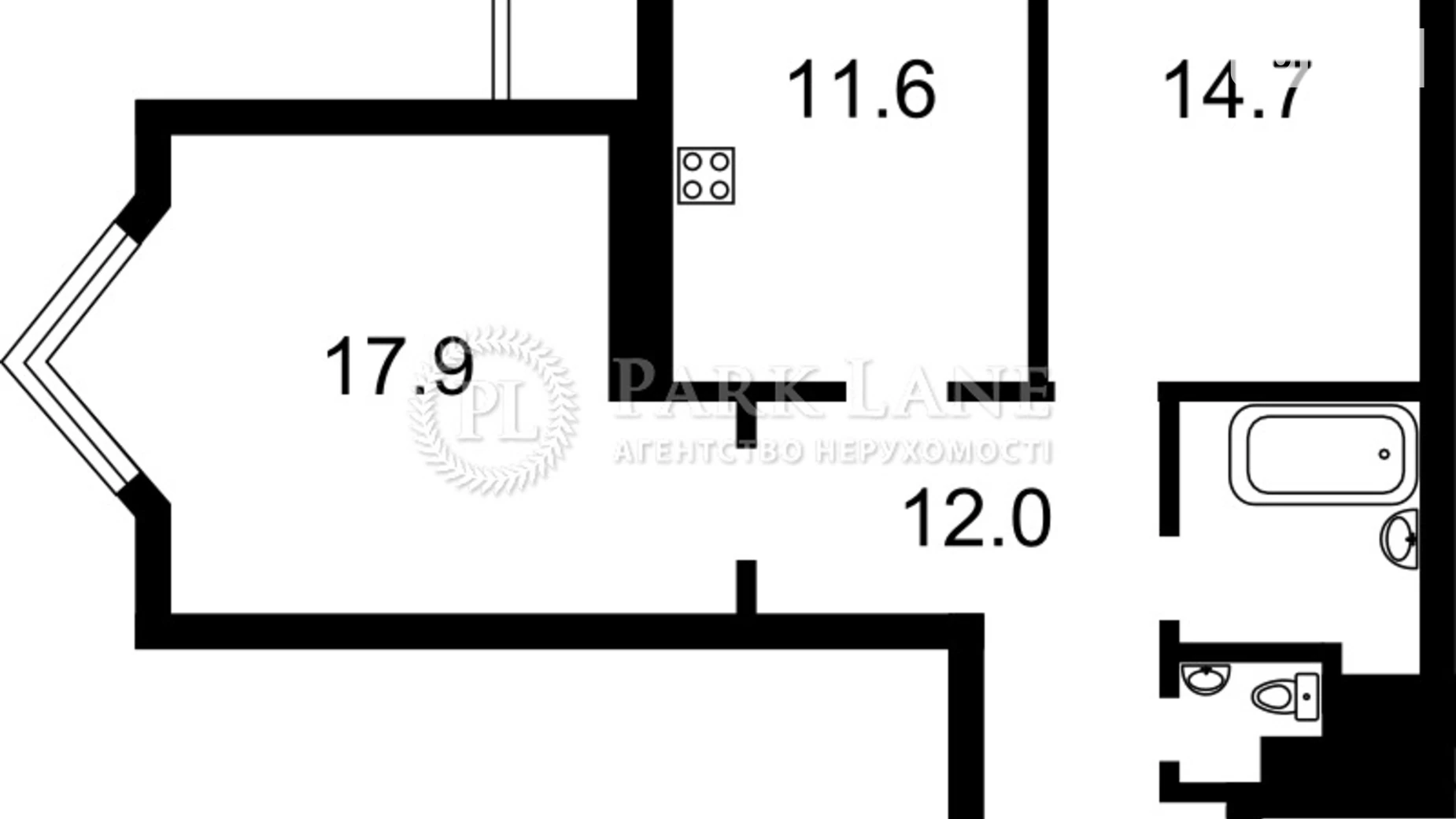 Продается 2-комнатная квартира 65 кв. м в Киеве, ул. Воскресенская, 12Б