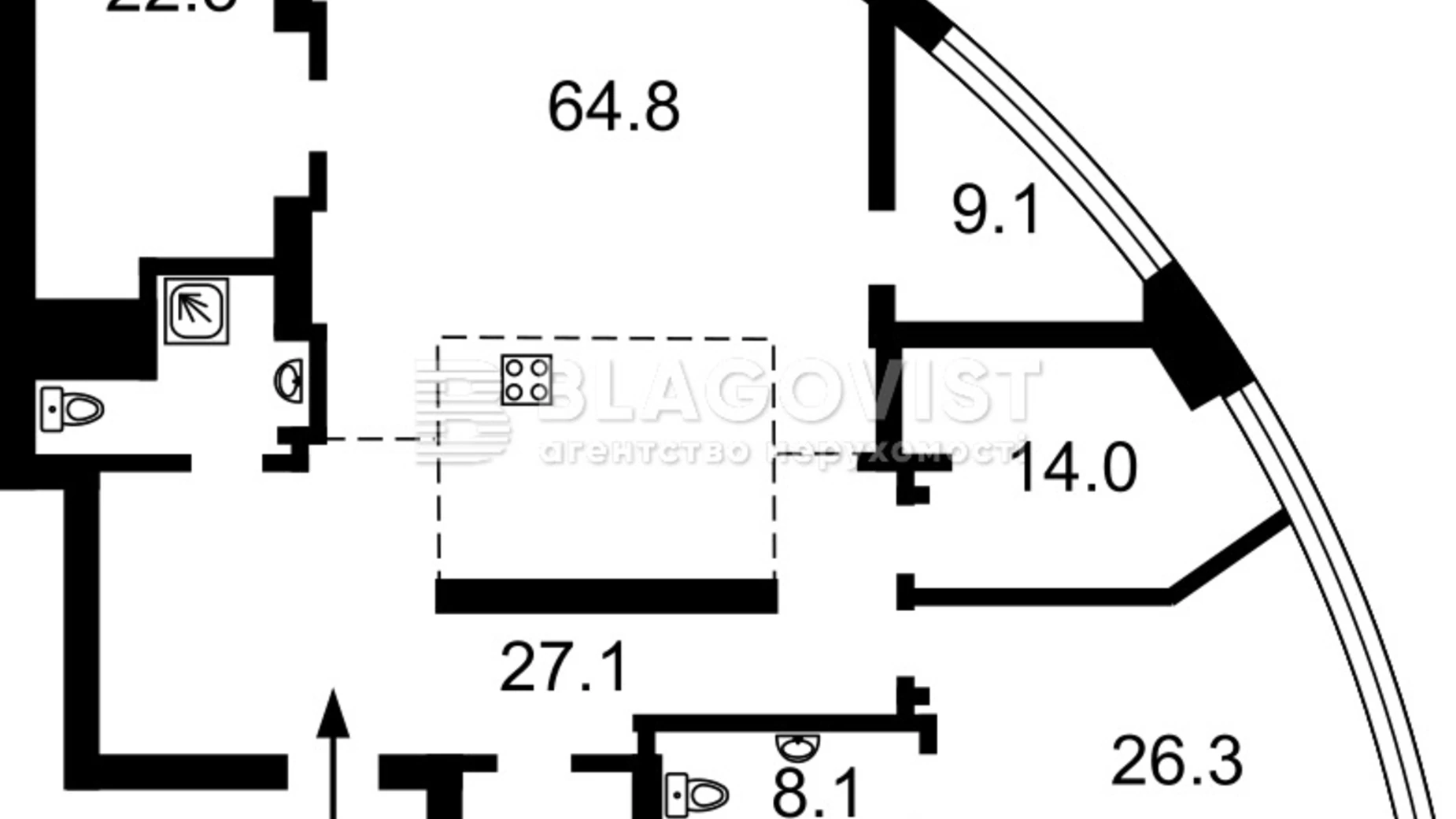 Продается 4-комнатная квартира 180 кв. м в Киеве, ул. Панаса Мирного, 28А