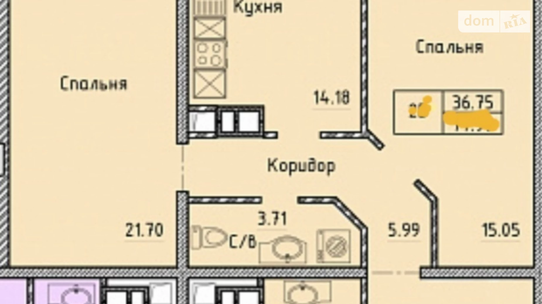 Продается 2-комнатная квартира 79 кв. м в Одессе, просп. Шевченко, 31