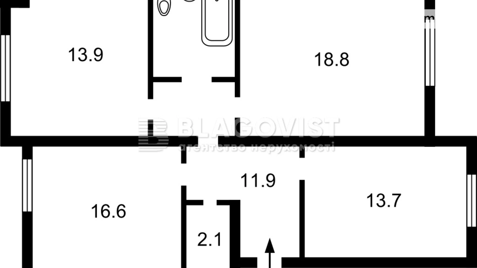 Продається 3-кімнатна квартира 82 кв. м у Києві, вул. Кожум'яцька, 18