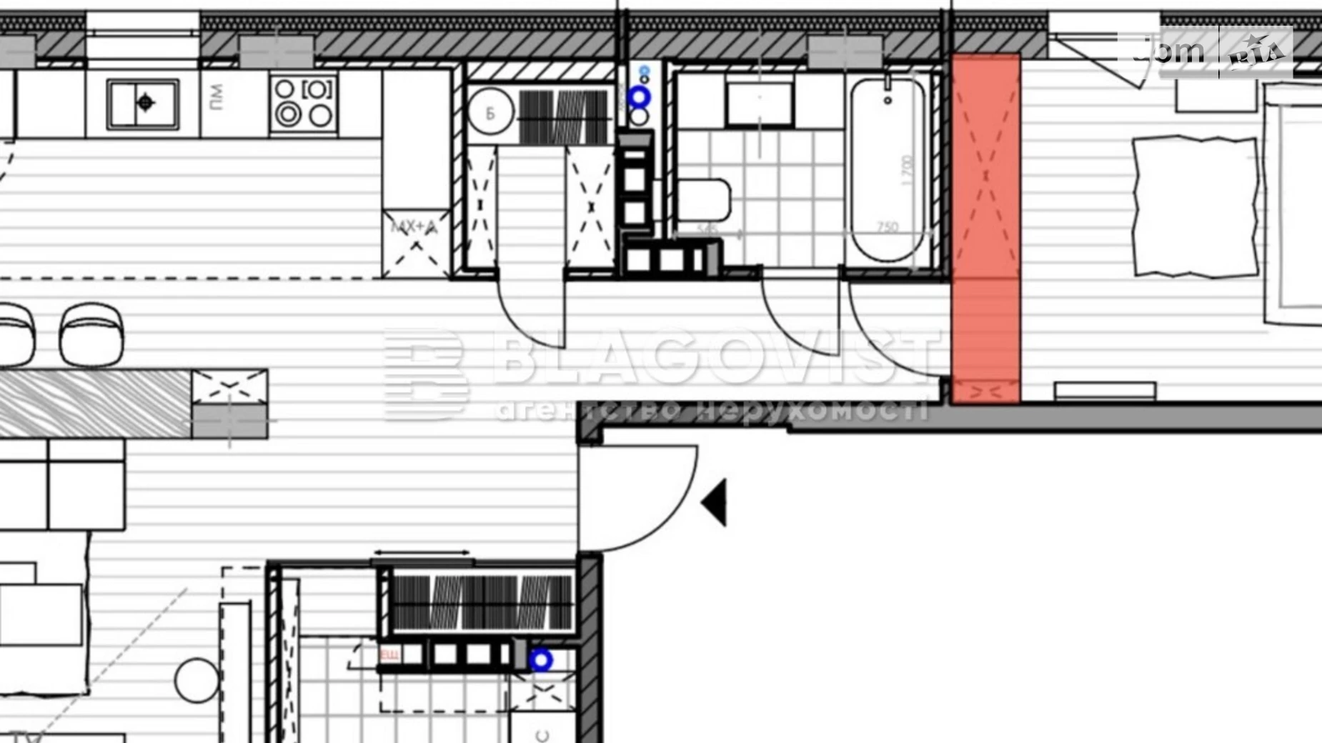 Продается 2-комнатная квартира 77 кв. м в Киеве, ул. Регенераторная, 4 - фото 2