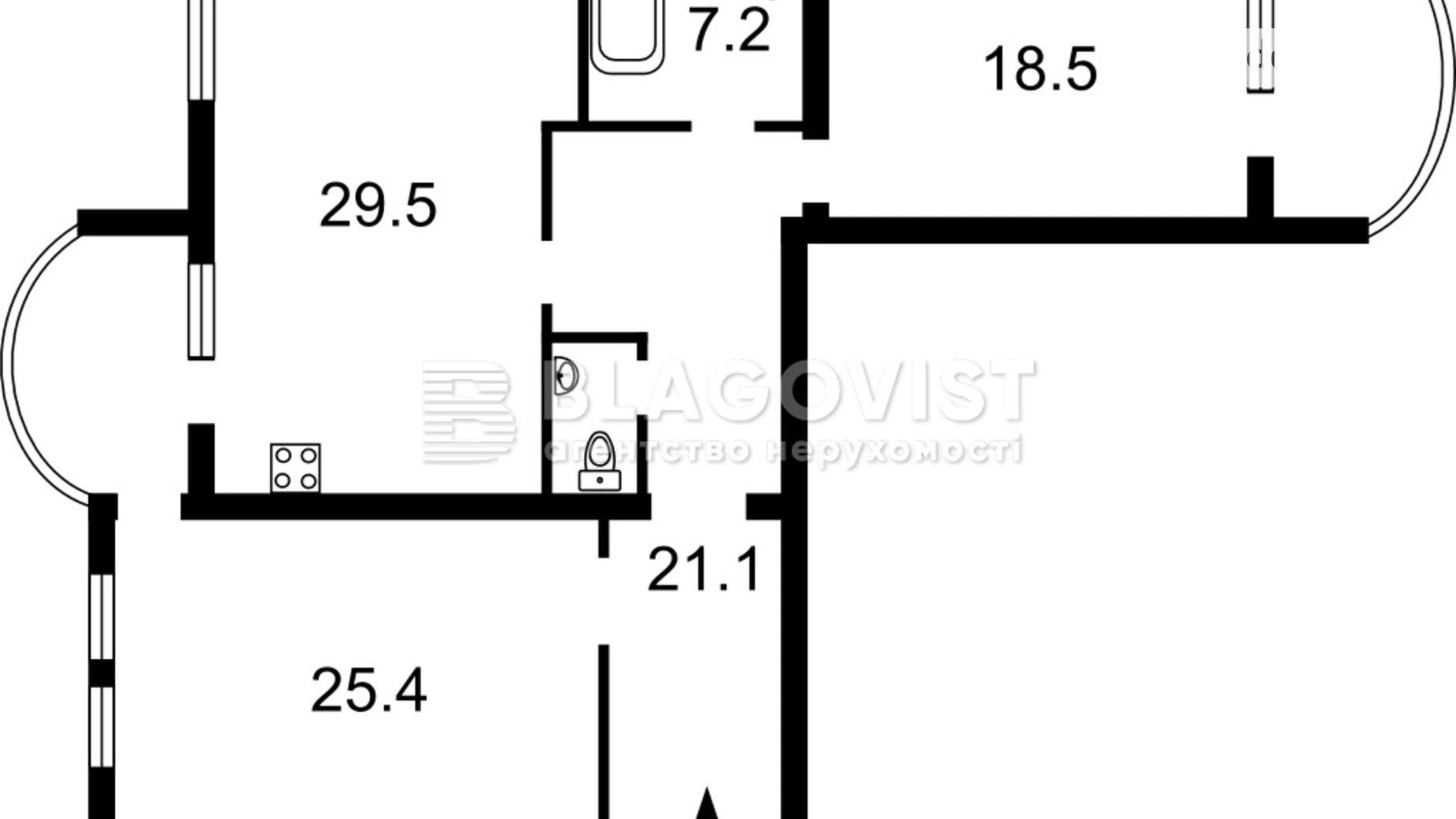 Продается 2-комнатная квартира 116 кв. м в Киеве, ул. Левка Лукьяненко, 21 - фото 4